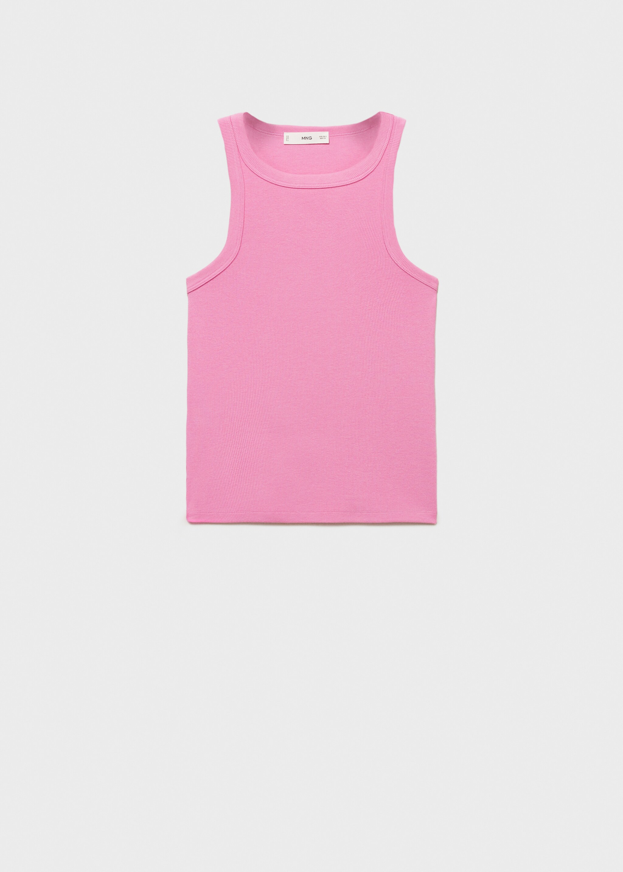 Ribbed cotton-blend top - Article without model