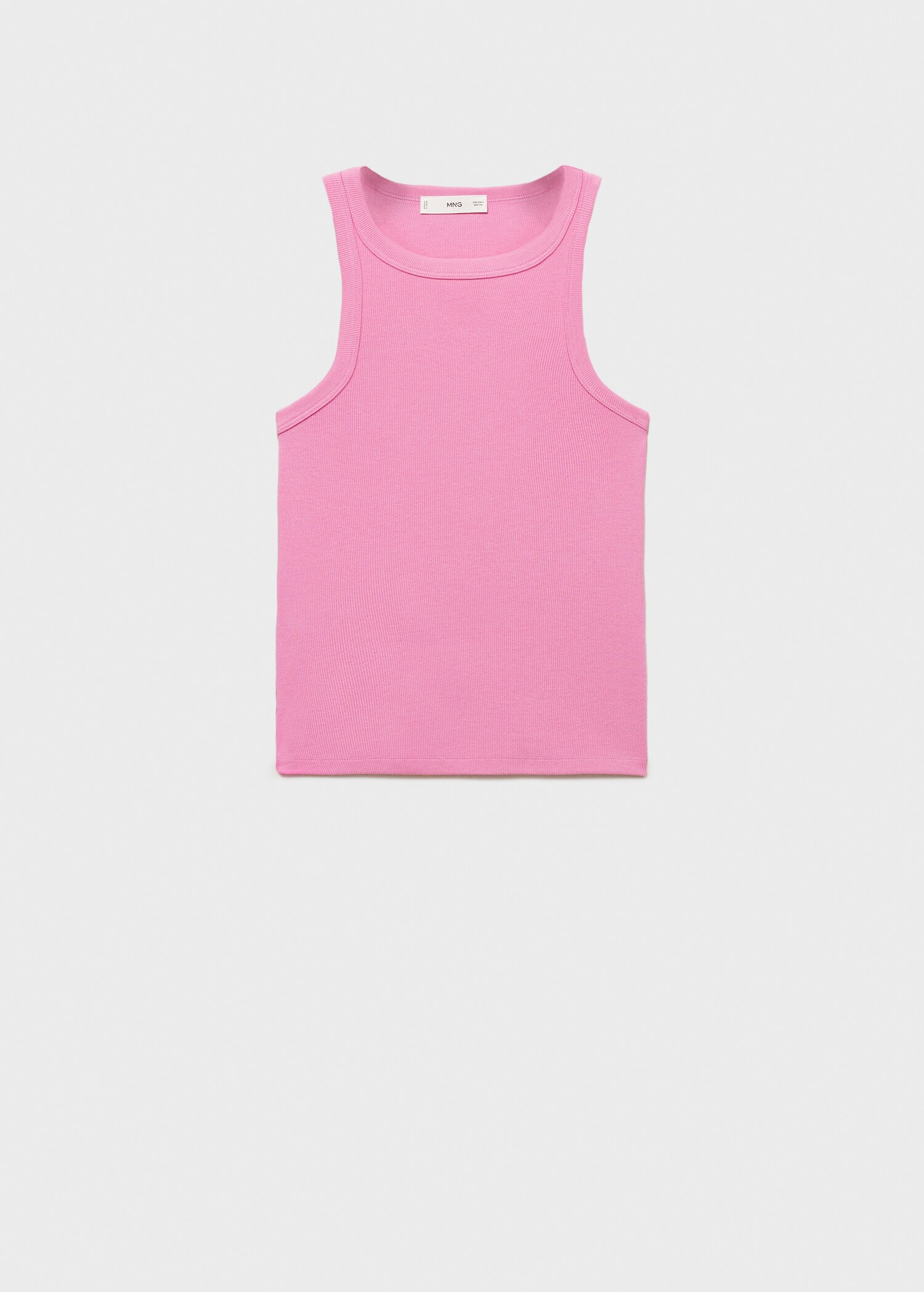 Ribbed cotton-blend top - Article without model