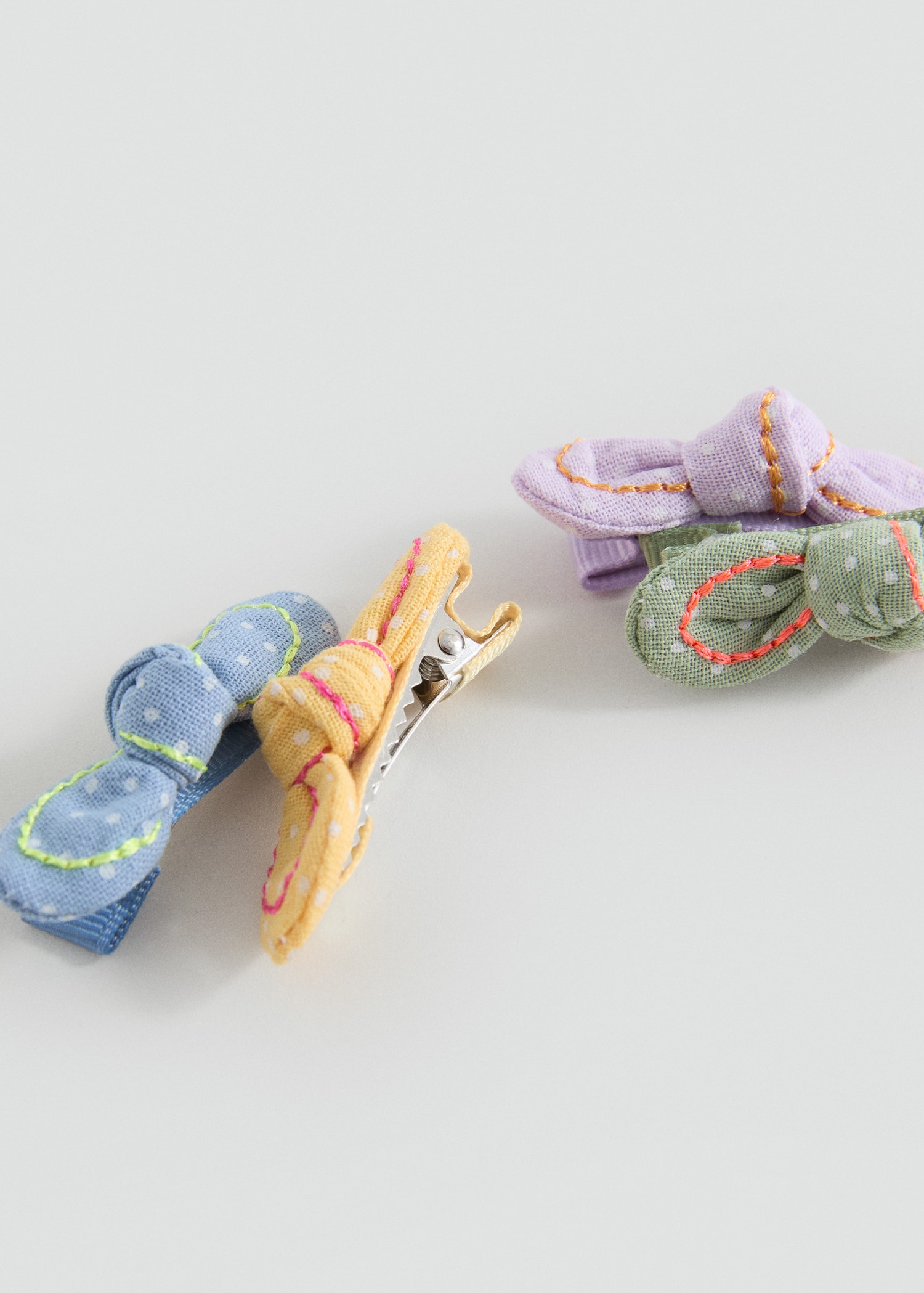 4 pack bow hairclips - Medium plane
