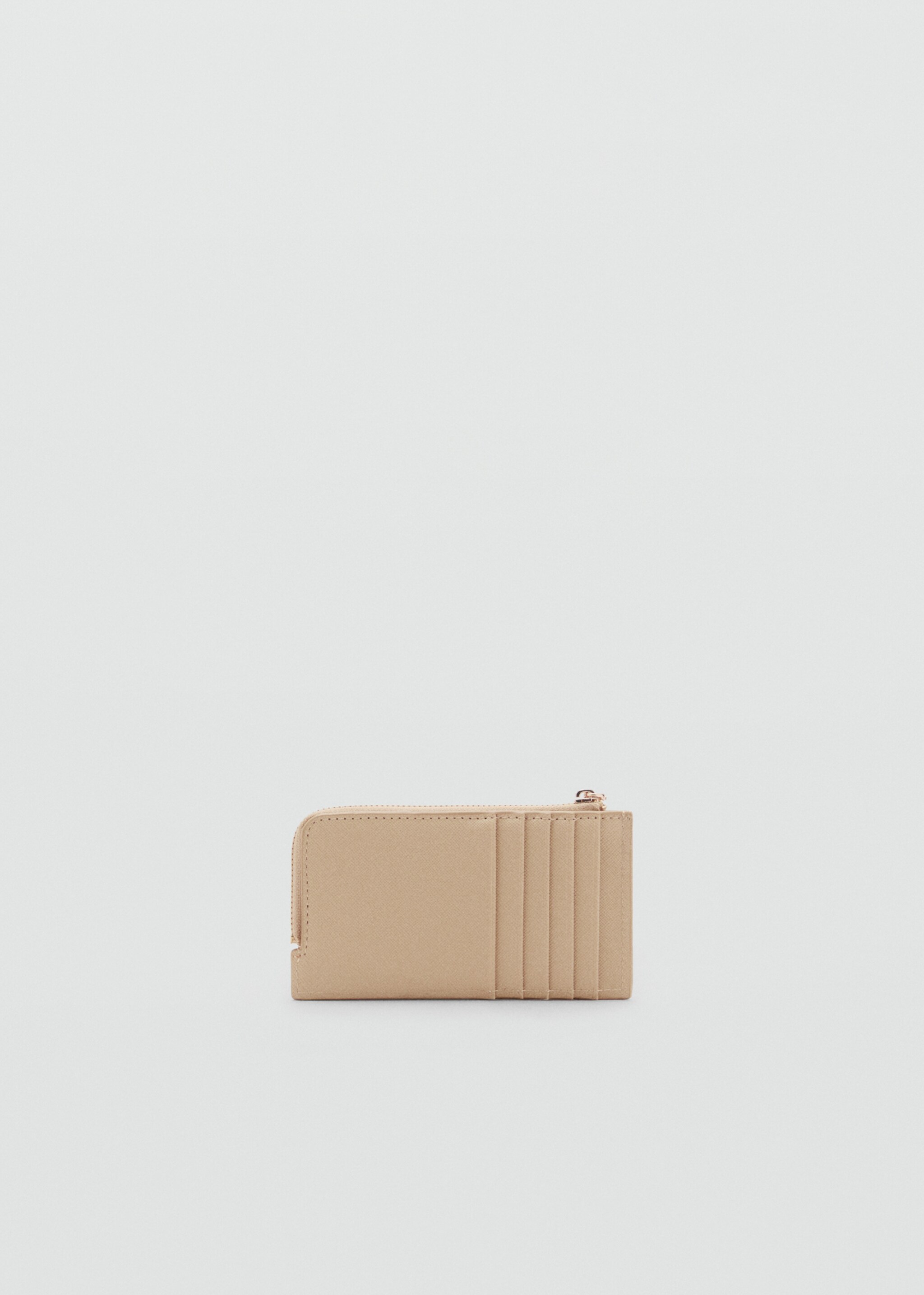 Porte-cartes effet saffiano à zip - Détail de l'article 1
