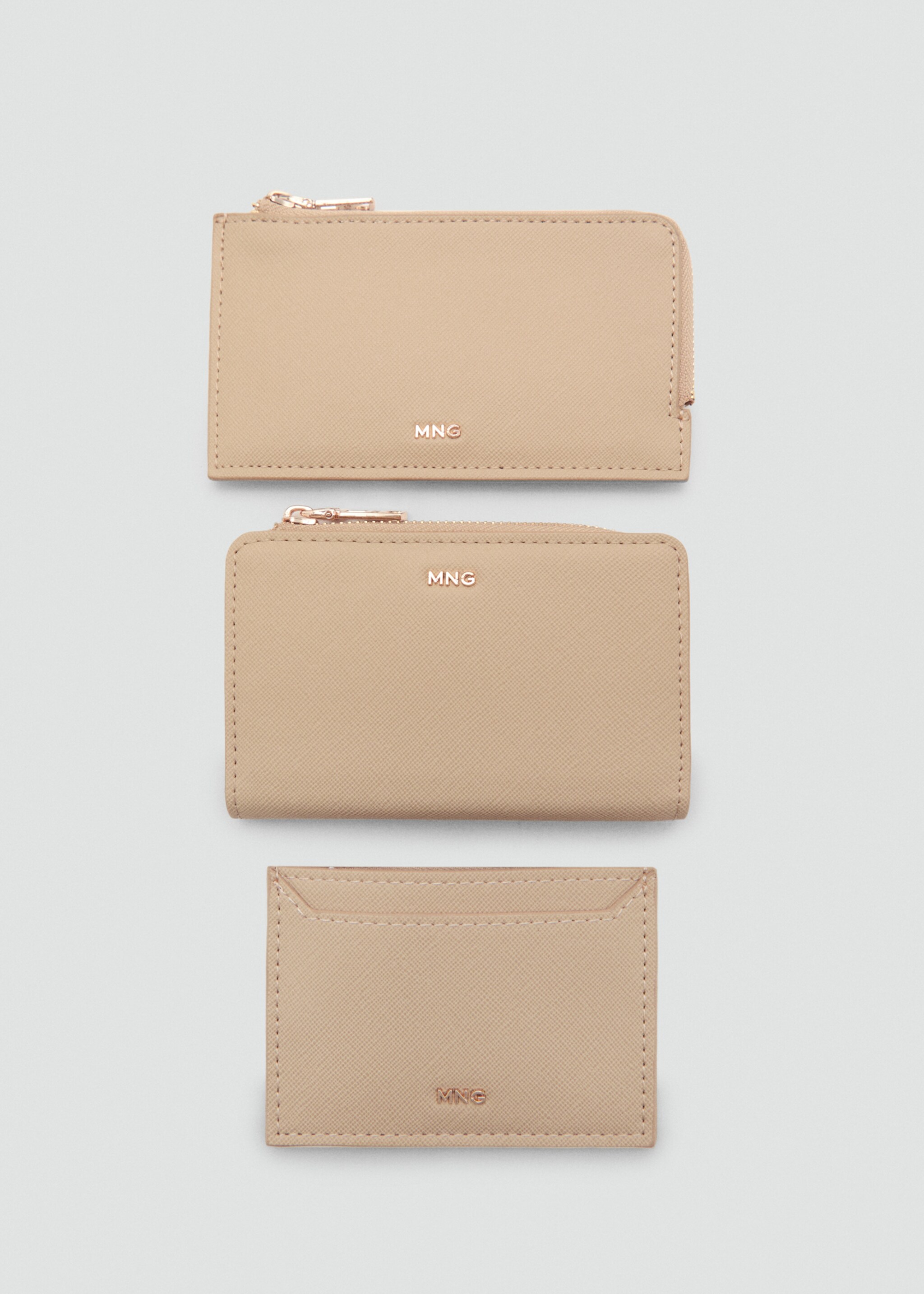 Porte-cartes effet saffiano à zip - Détail de l'article 2