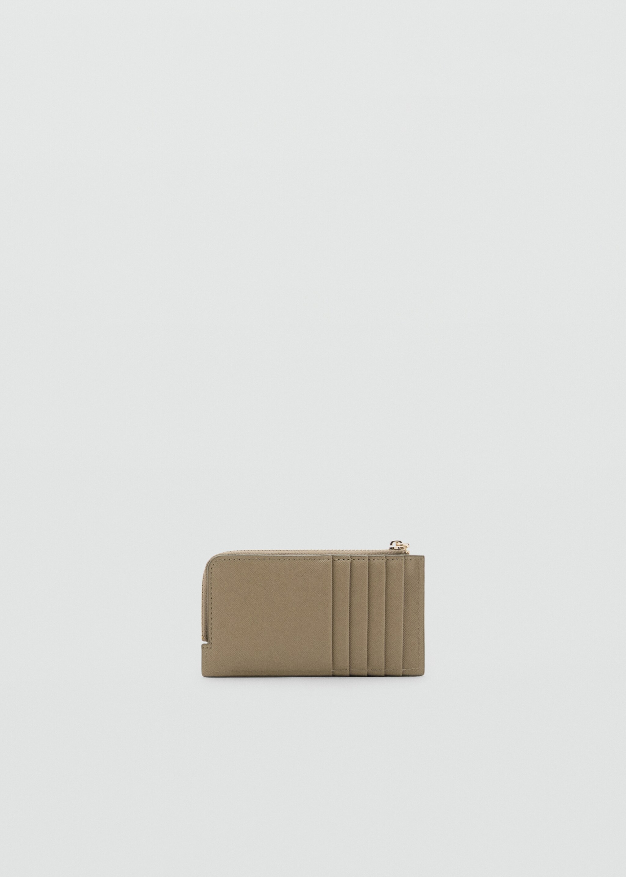 Porte-cartes effet saffiano à zip - Détail de l'article 1