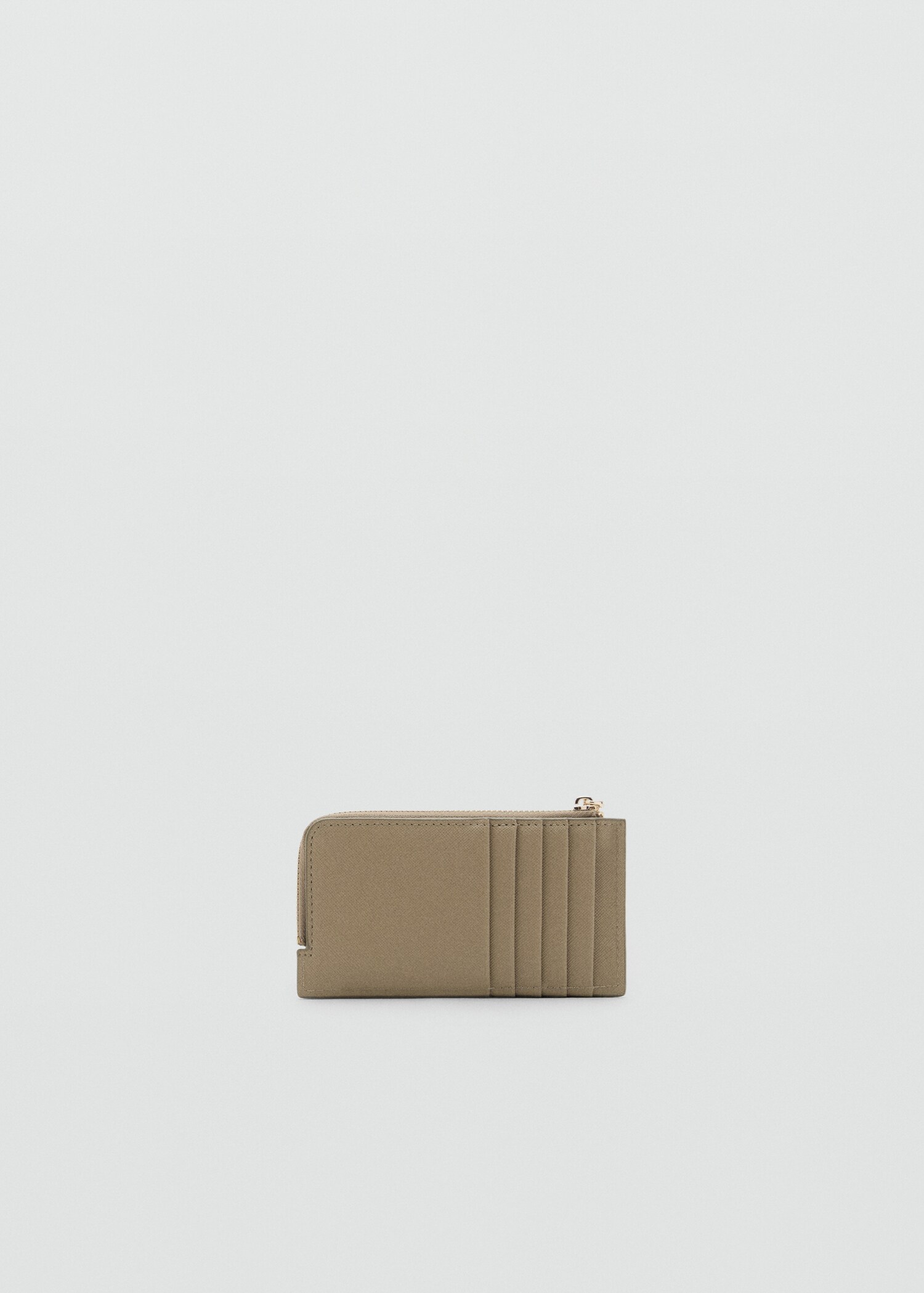 Porte-cartes effet saffiano à zip - Détail de l'article 1