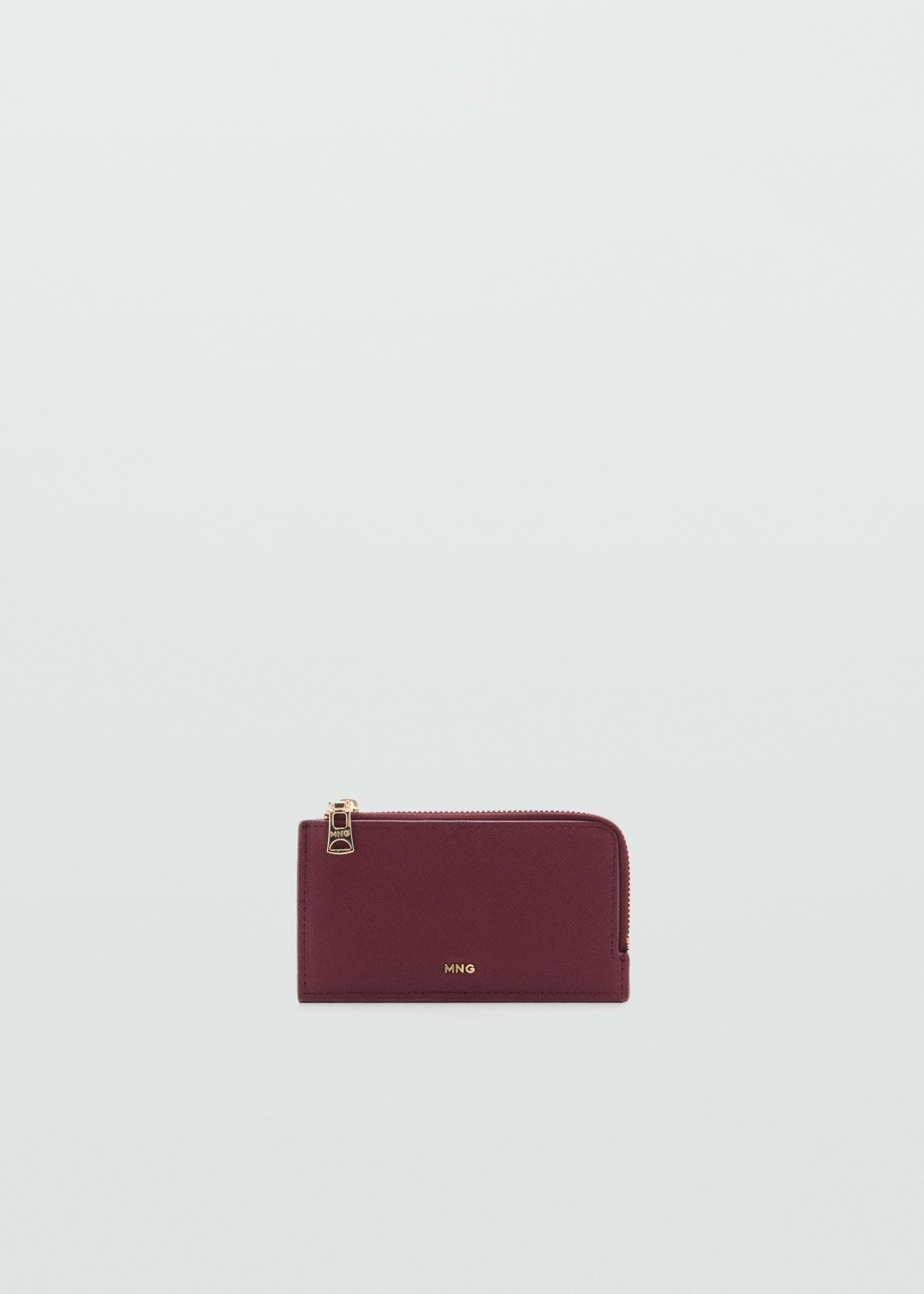 Porte-cartes effet saffiano à zip - Article sans modèle