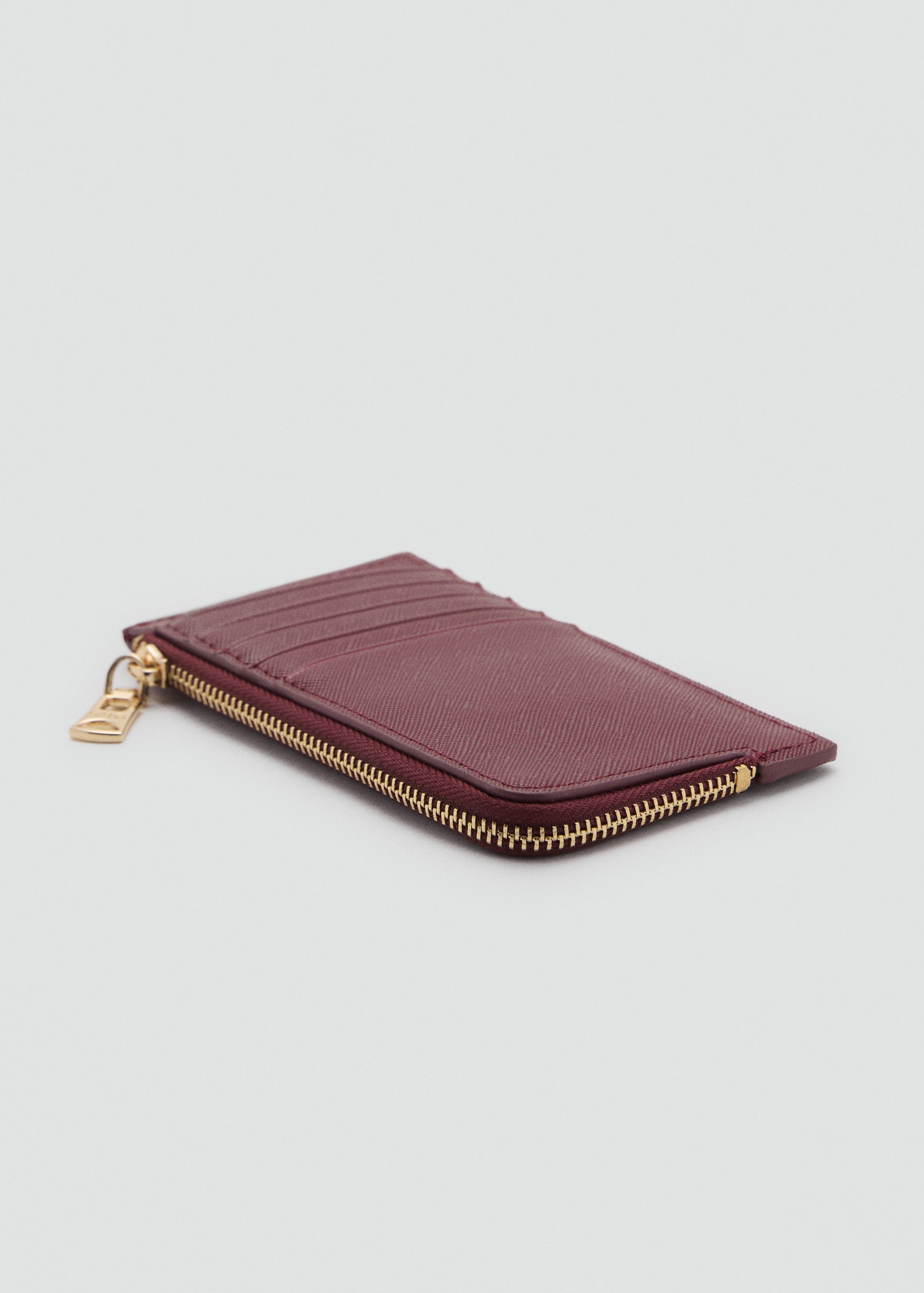 Porte-cartes effet saffiano à zip - Détail de l'article 1