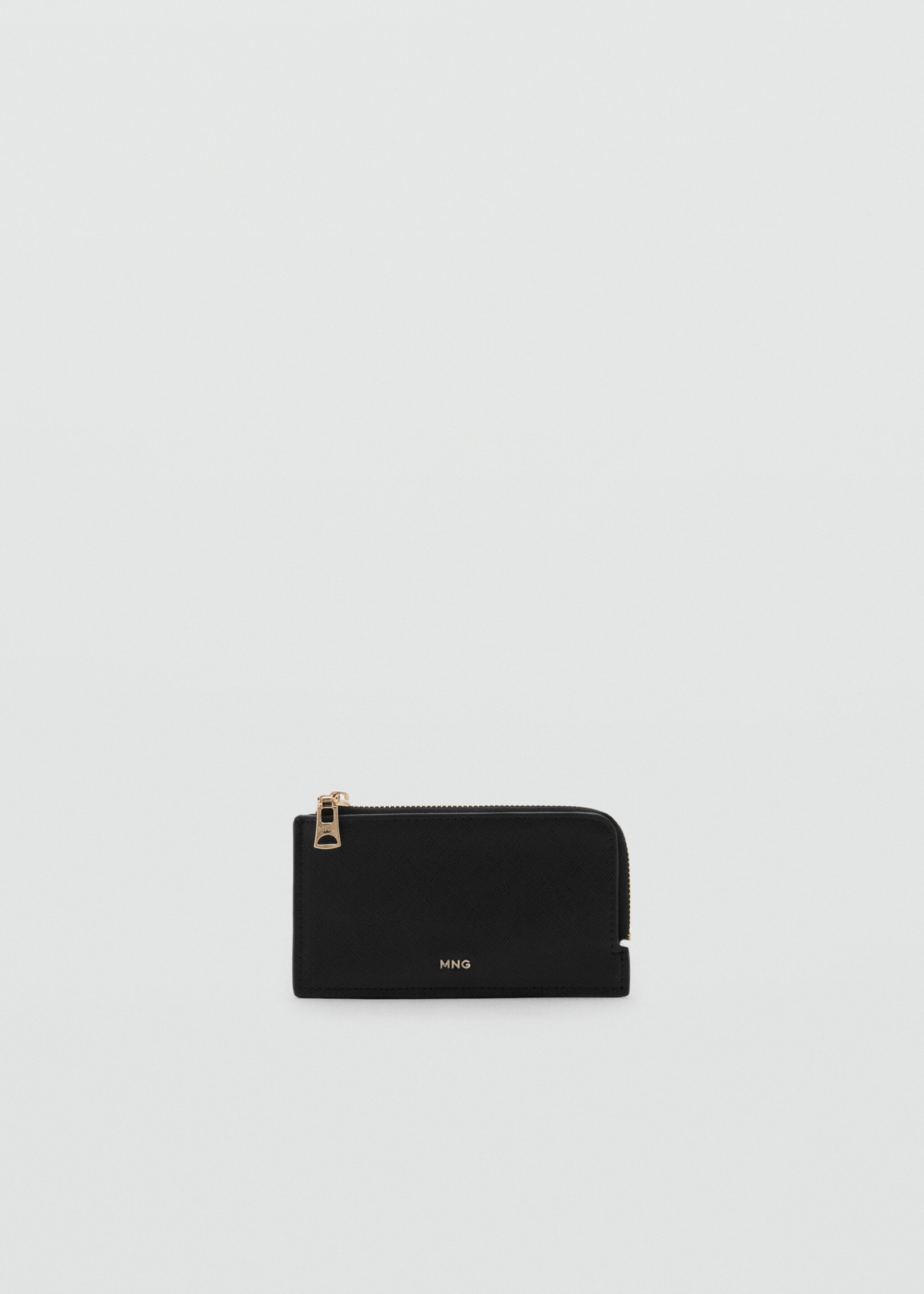 Saffiano-effect card holder with zip - Article without model