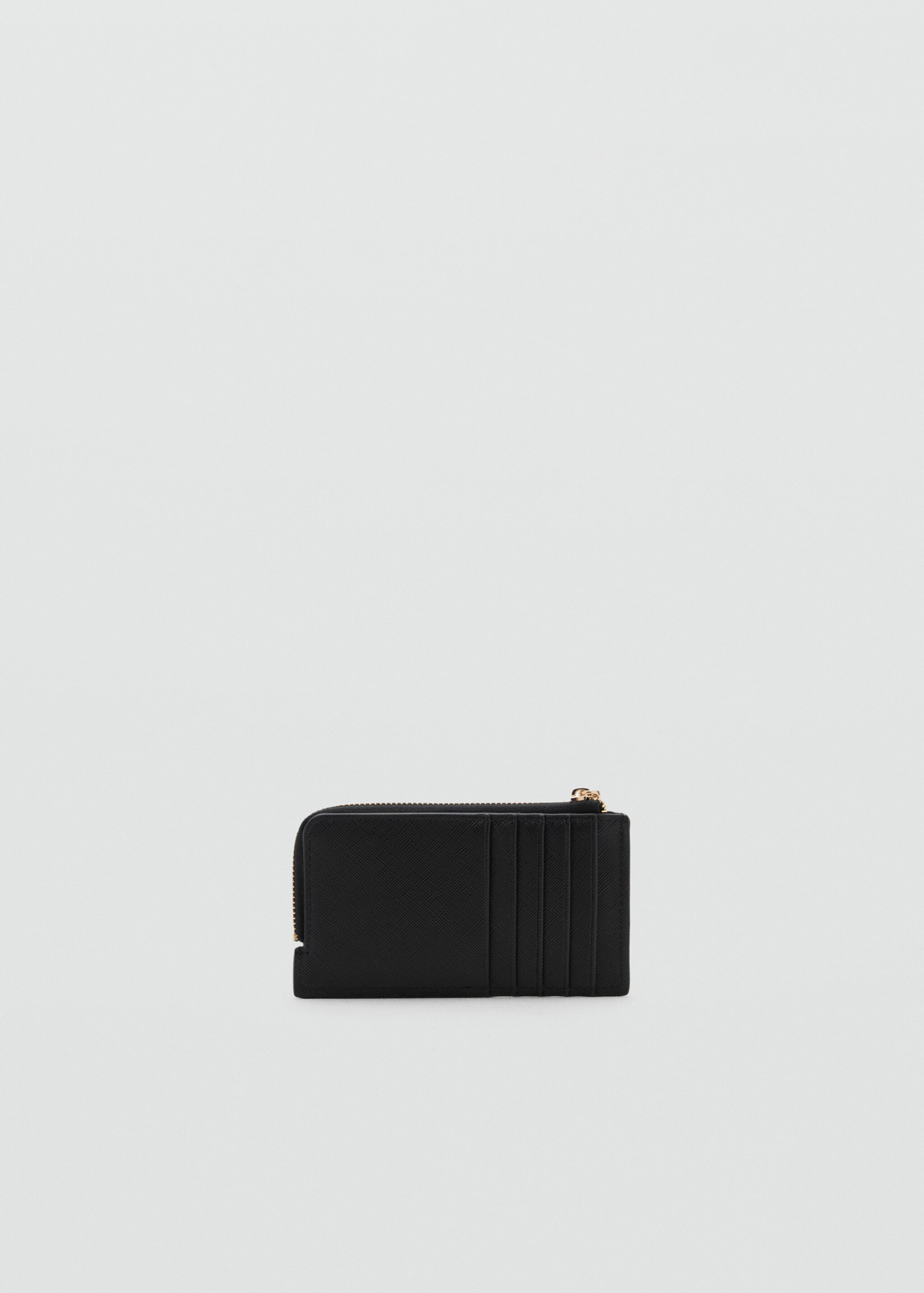 Saffiano-effect card holder with zip - Details of the article 1
