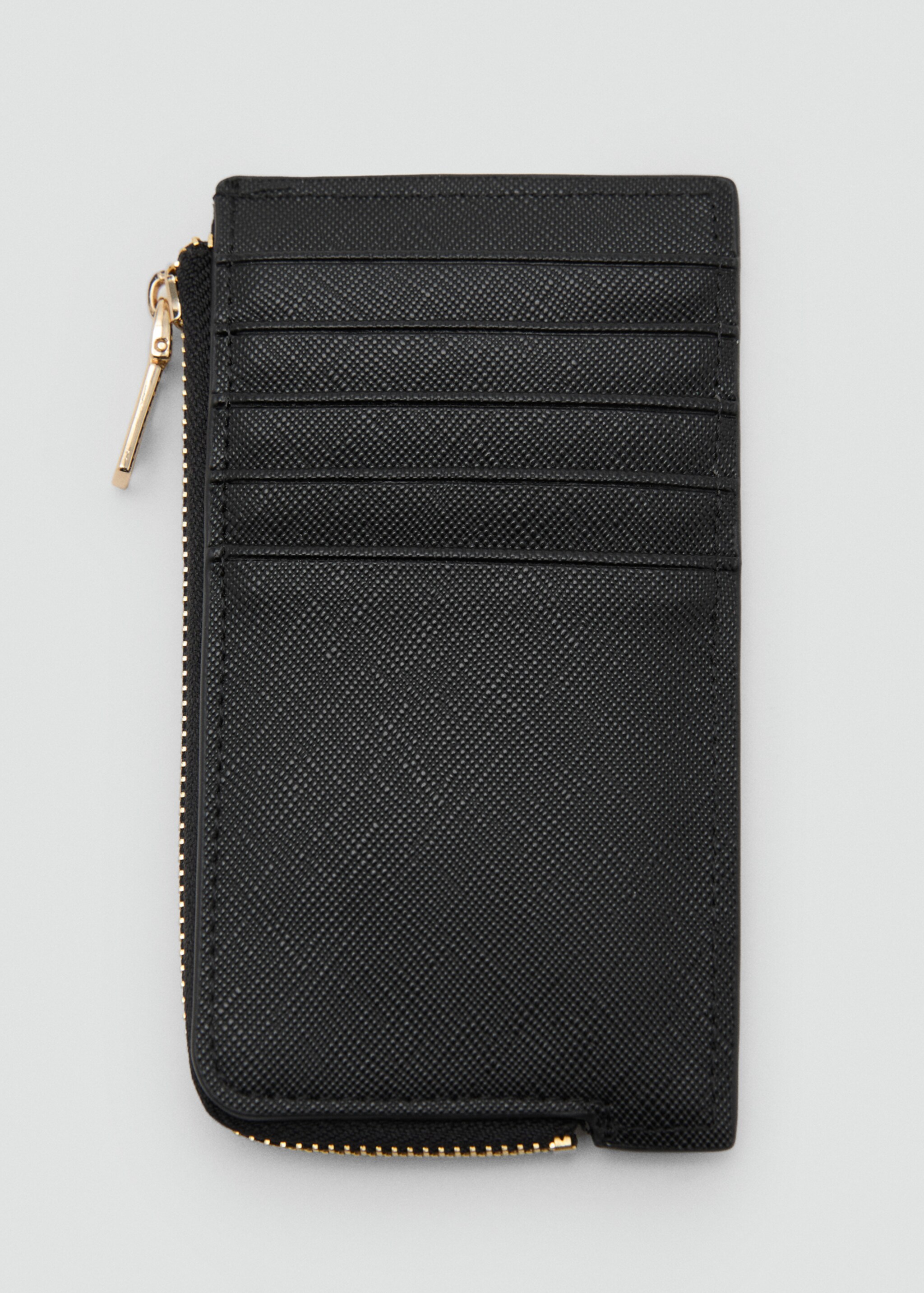 Saffiano-effect card holder with zip - Details of the article 2