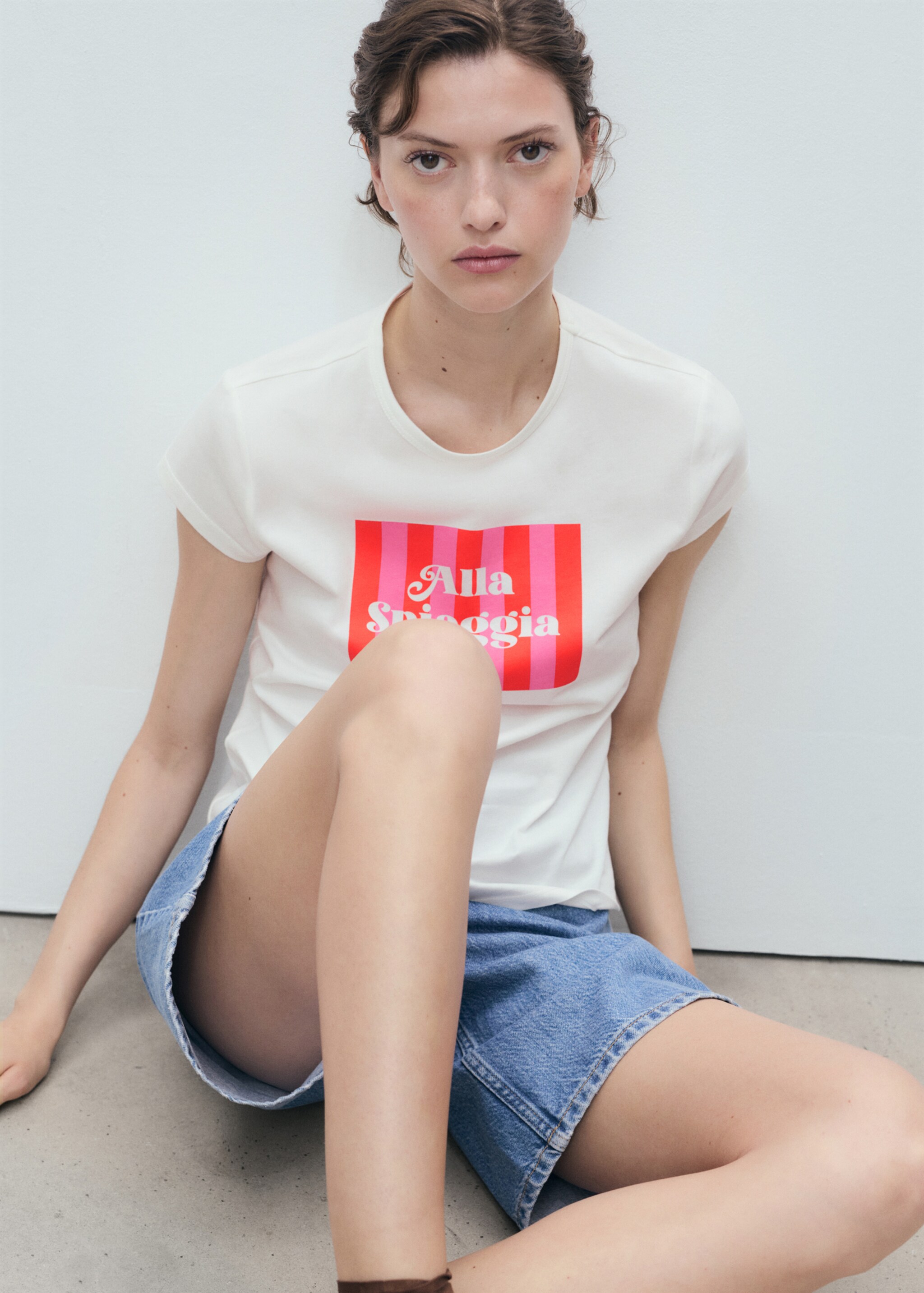 Printed cotton-blend t-shirt - Details of the article 2