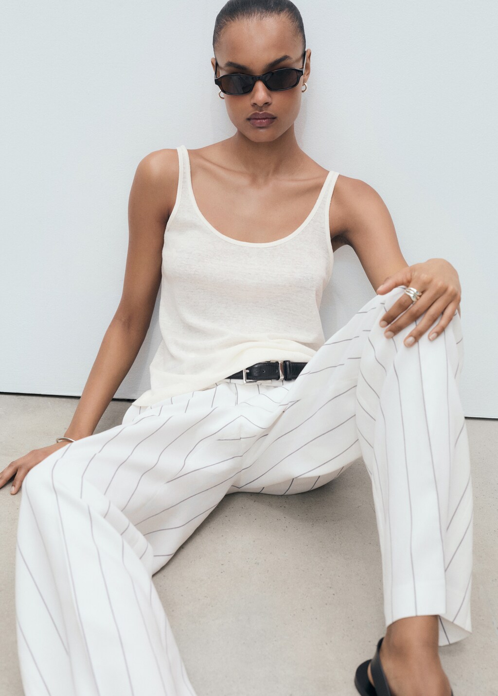 Strappy linen top - Women | MANGO USA