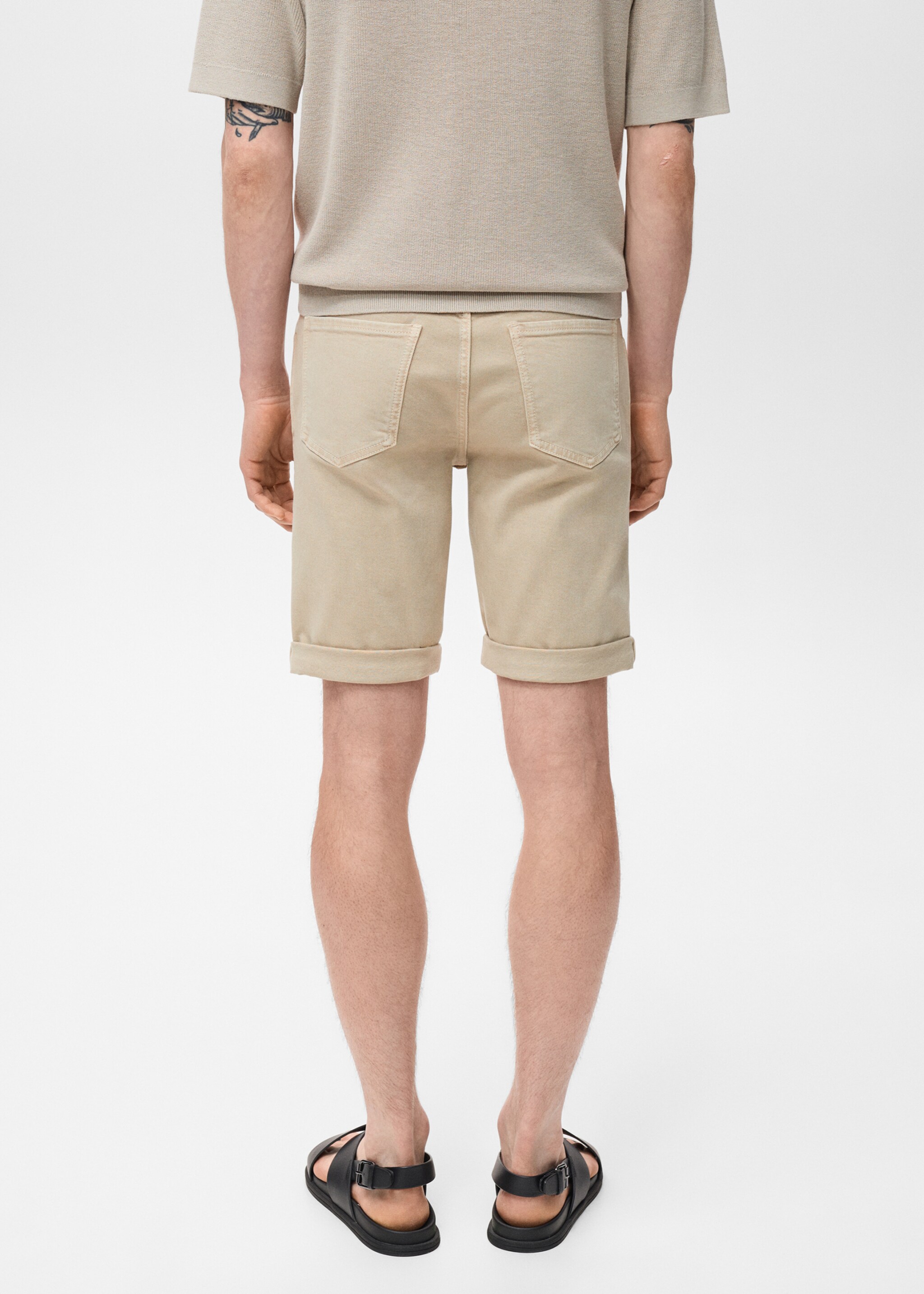 Jeansbermudas slim fit - Artikelns baksida