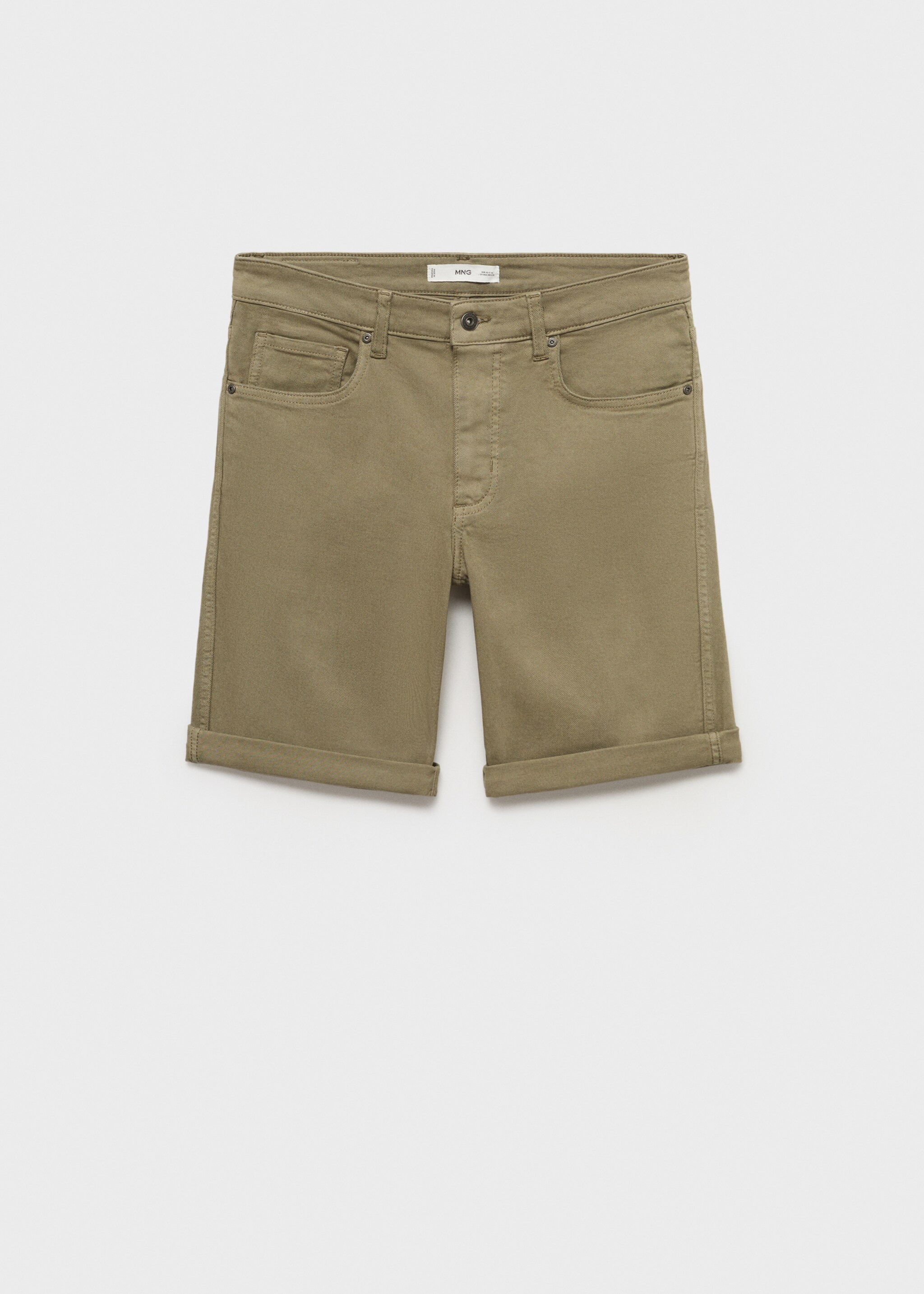 Slim-fit denim bermuda shorts - Article without model