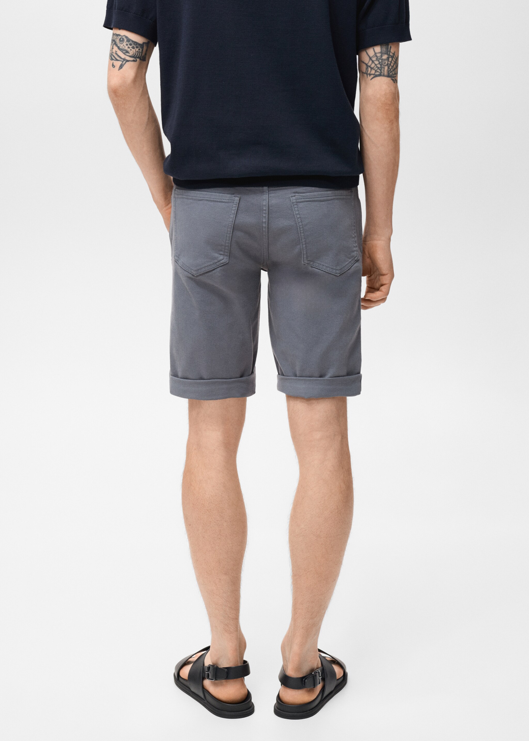 Jeansbermudas slim fit - Artikelns baksida