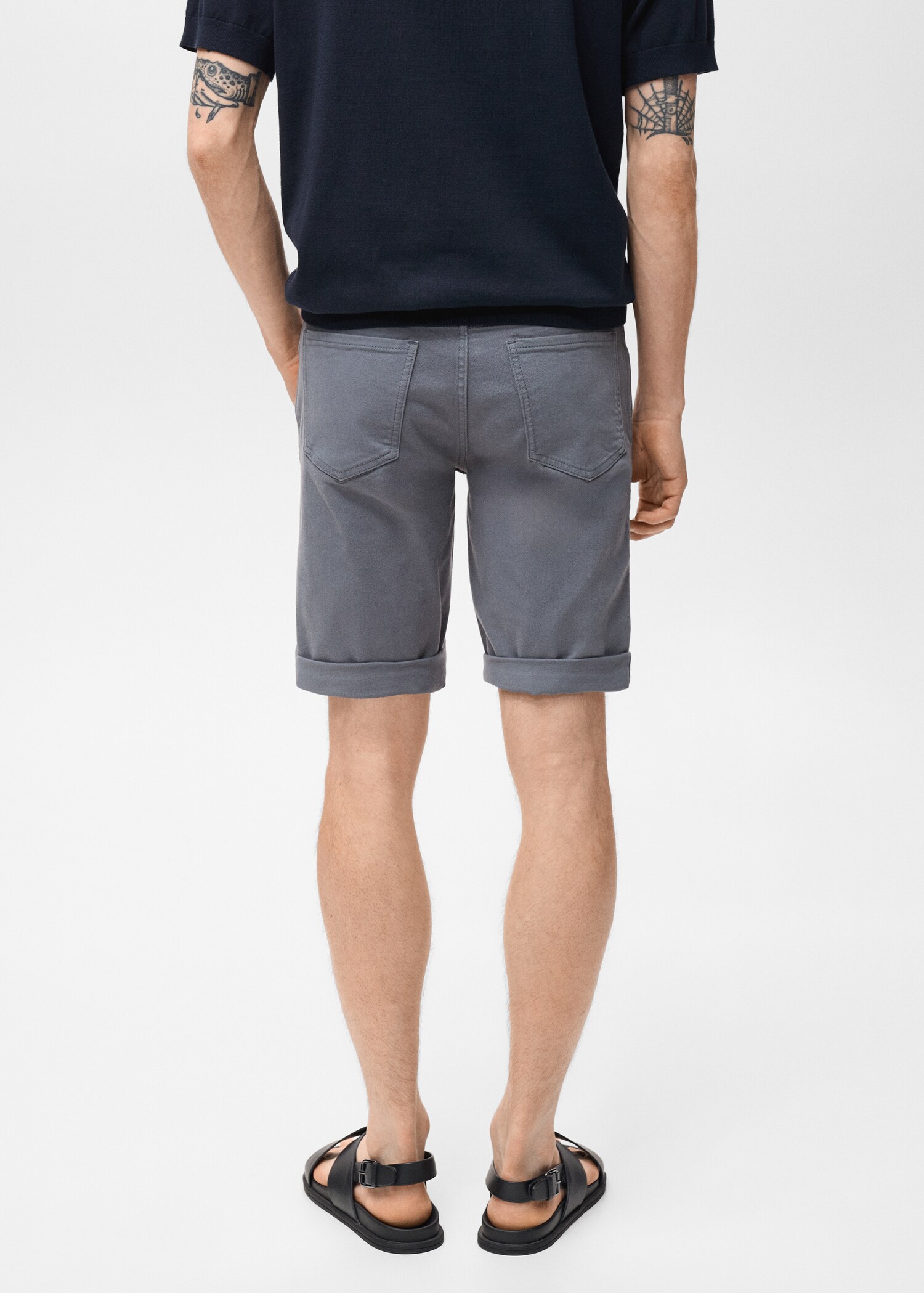 Jeansbermudas slim fit - Artikelns baksida