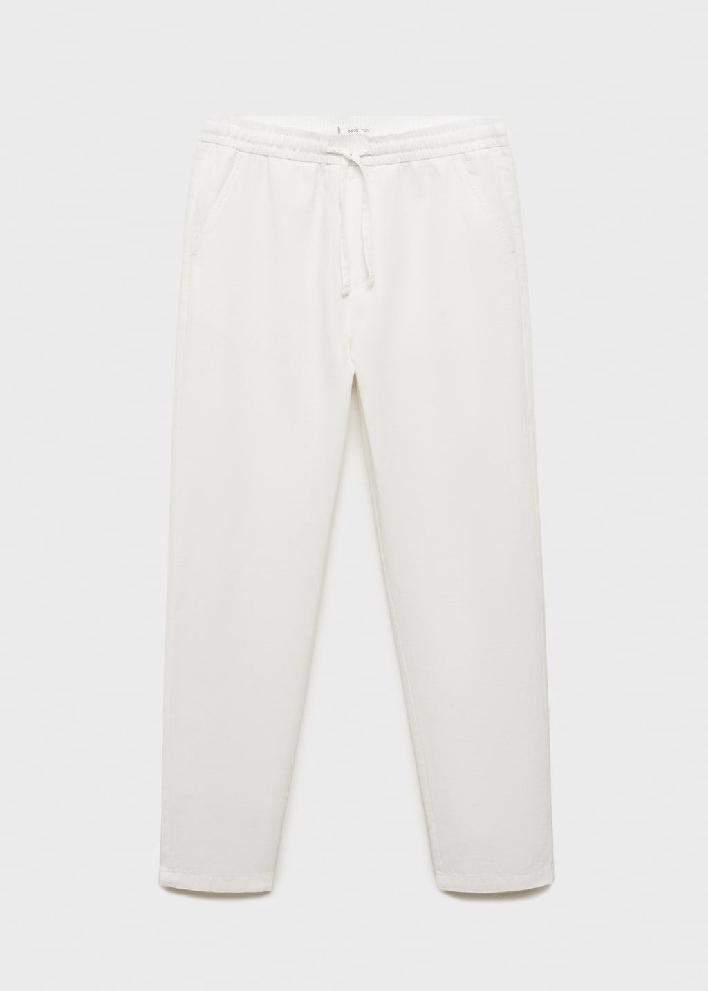 Linen pants with drawstring