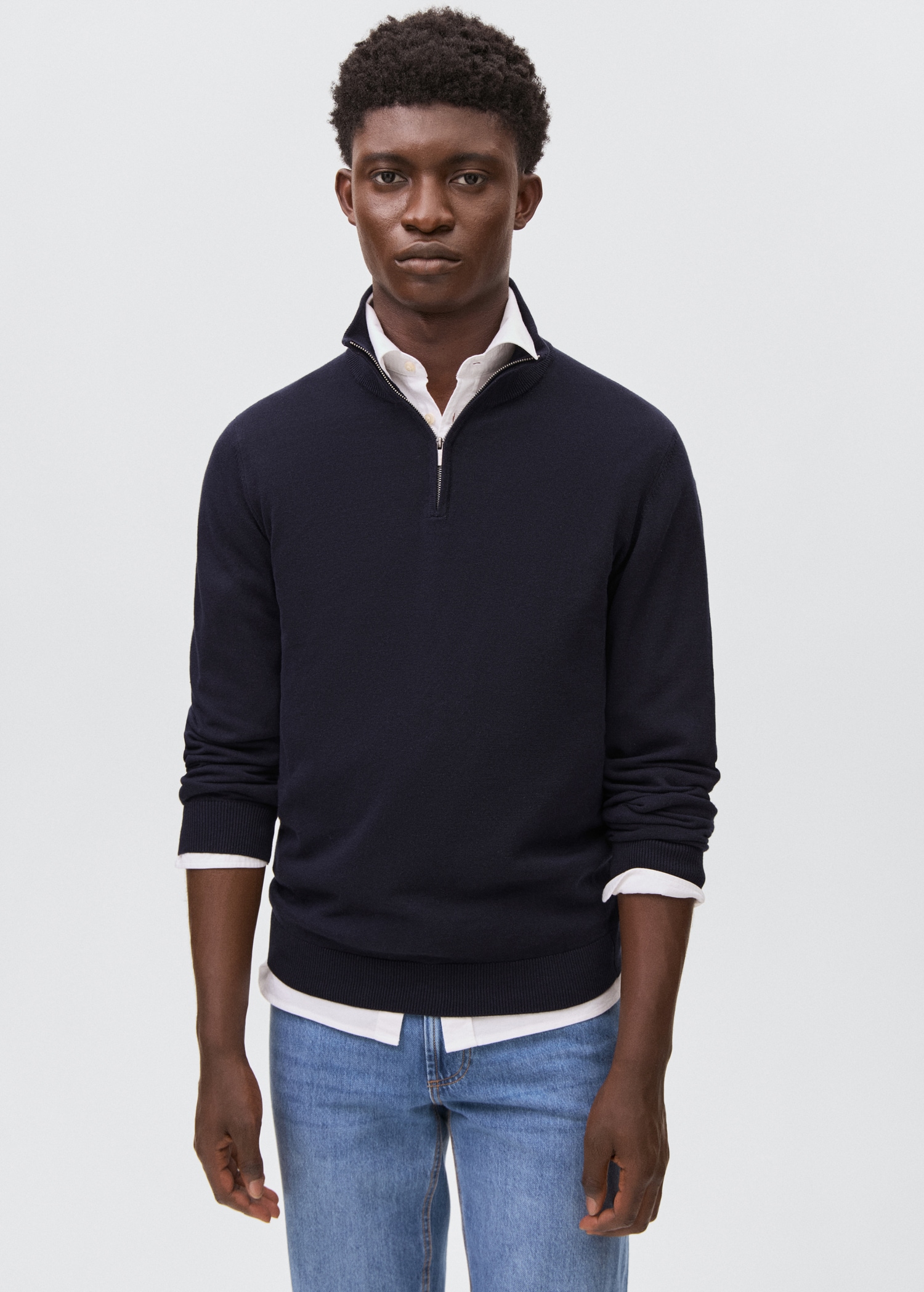 Pull-over maille col montant - Plan moyen