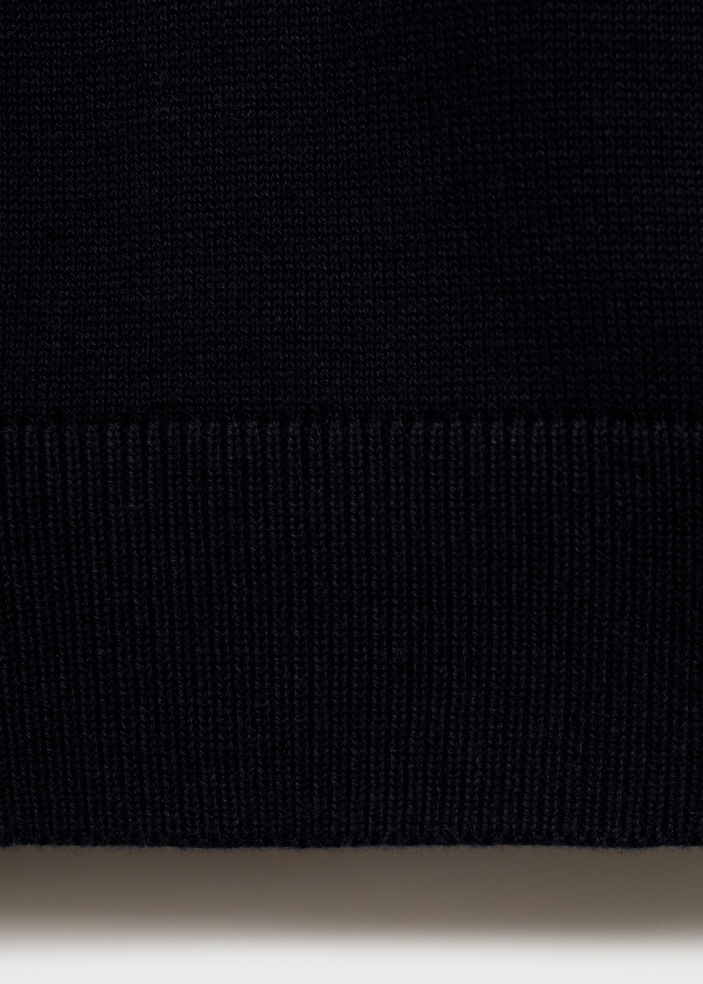 Knitted sweater with perkins neck