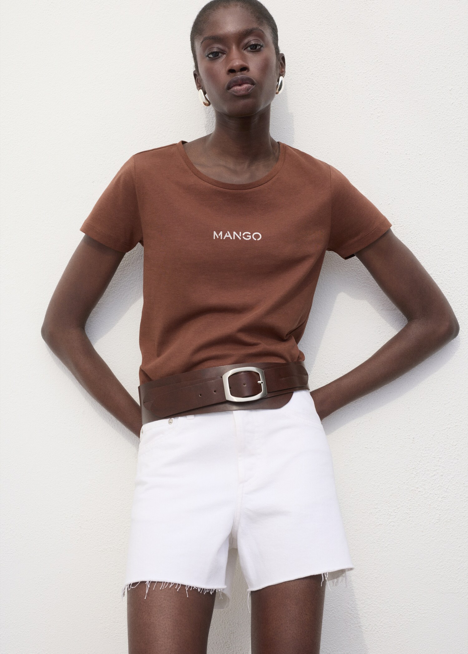Camiseta algodón logo - Plano medio