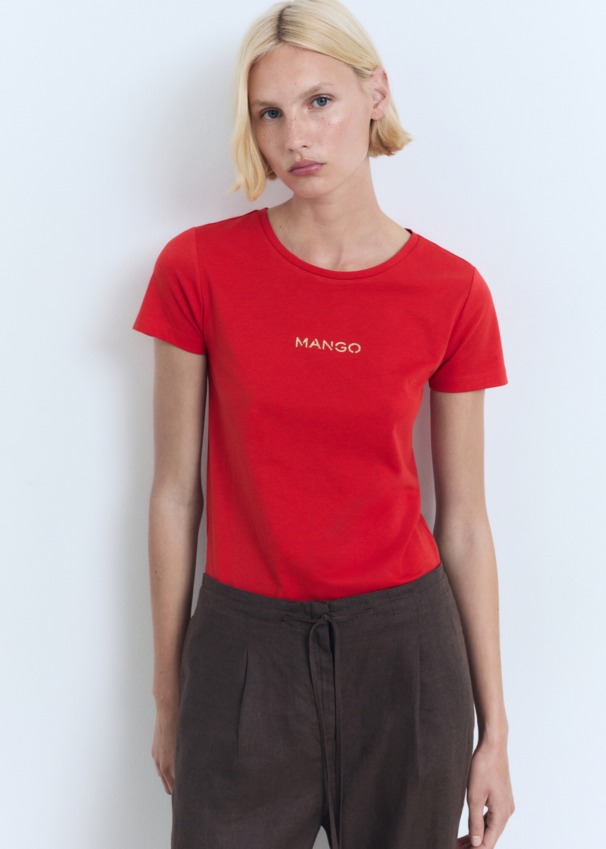 Logo cotton T-shirt - Medium plane
