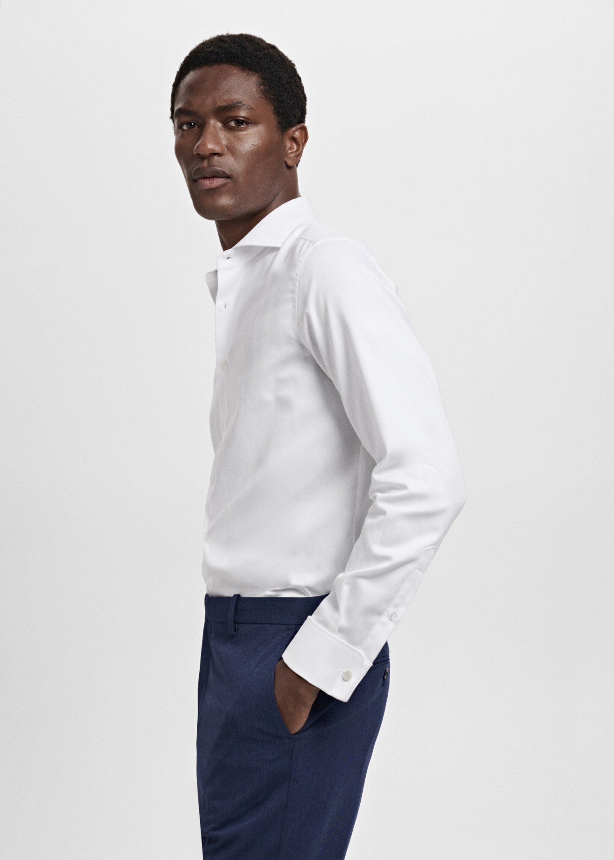 Camisa de fato slim fit de 100% algodão - Pormenor do artigo 2