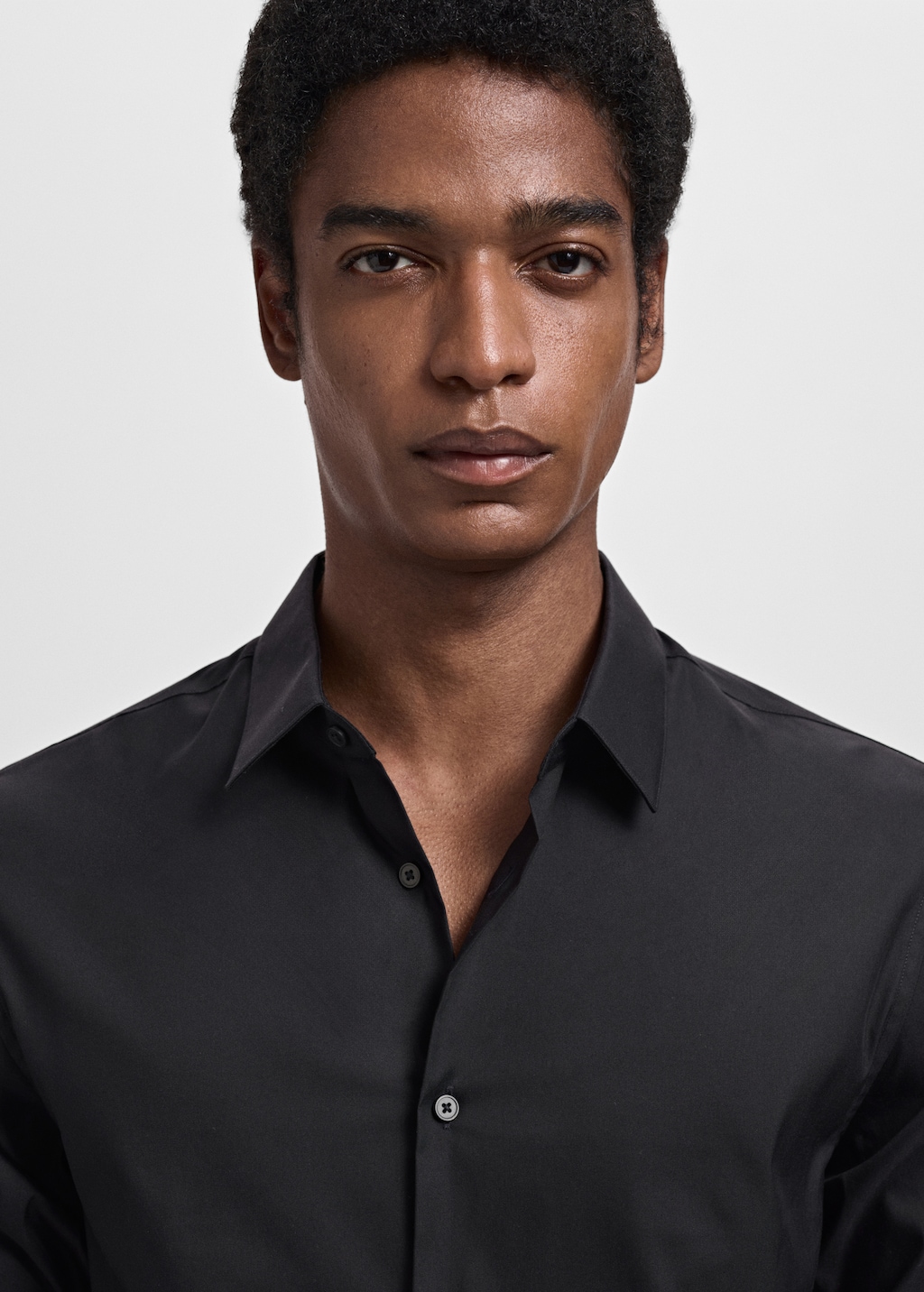 Slim fit cotton suit shirt