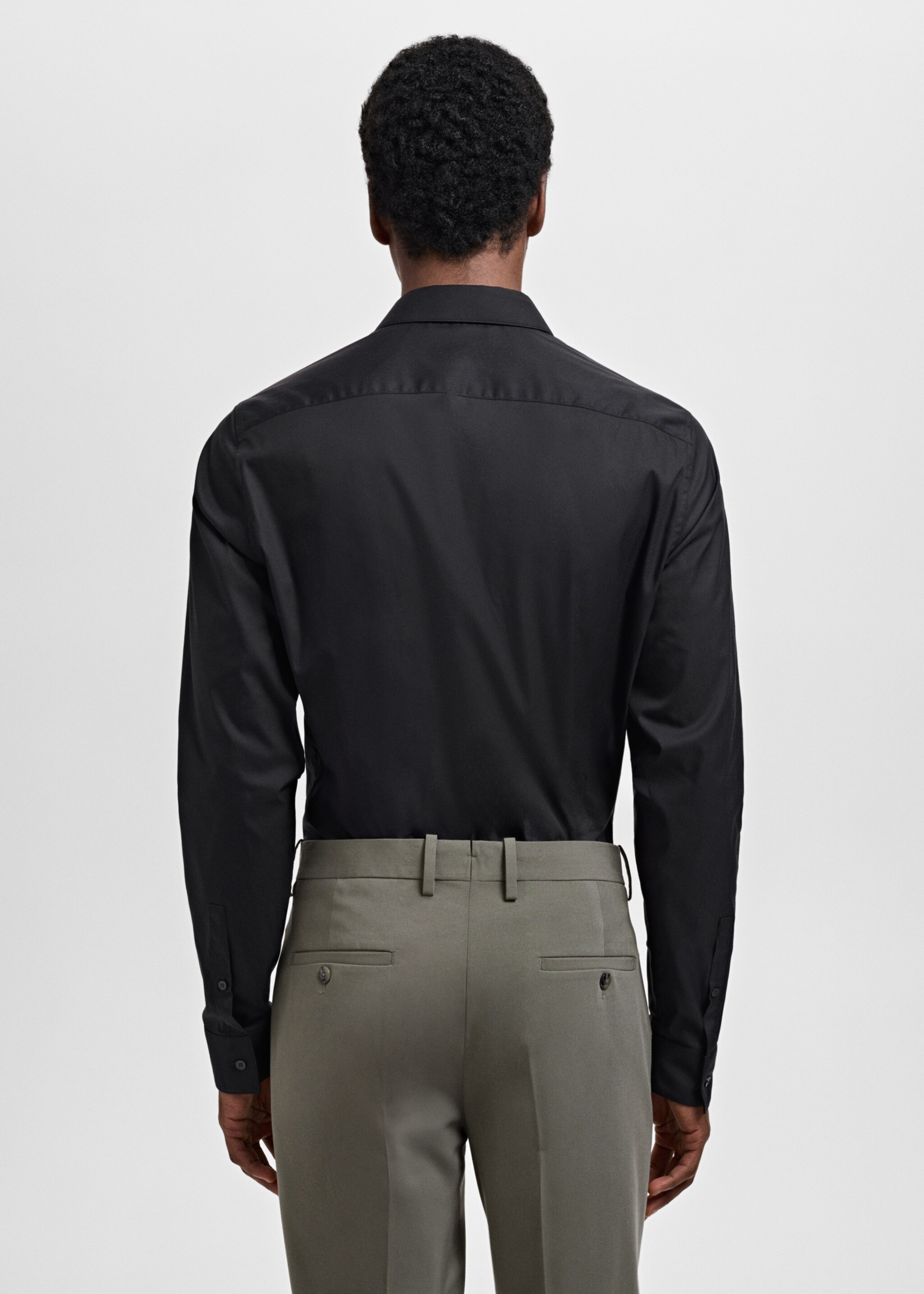 Camisa traje slim fit algodón - Reverso del artículo