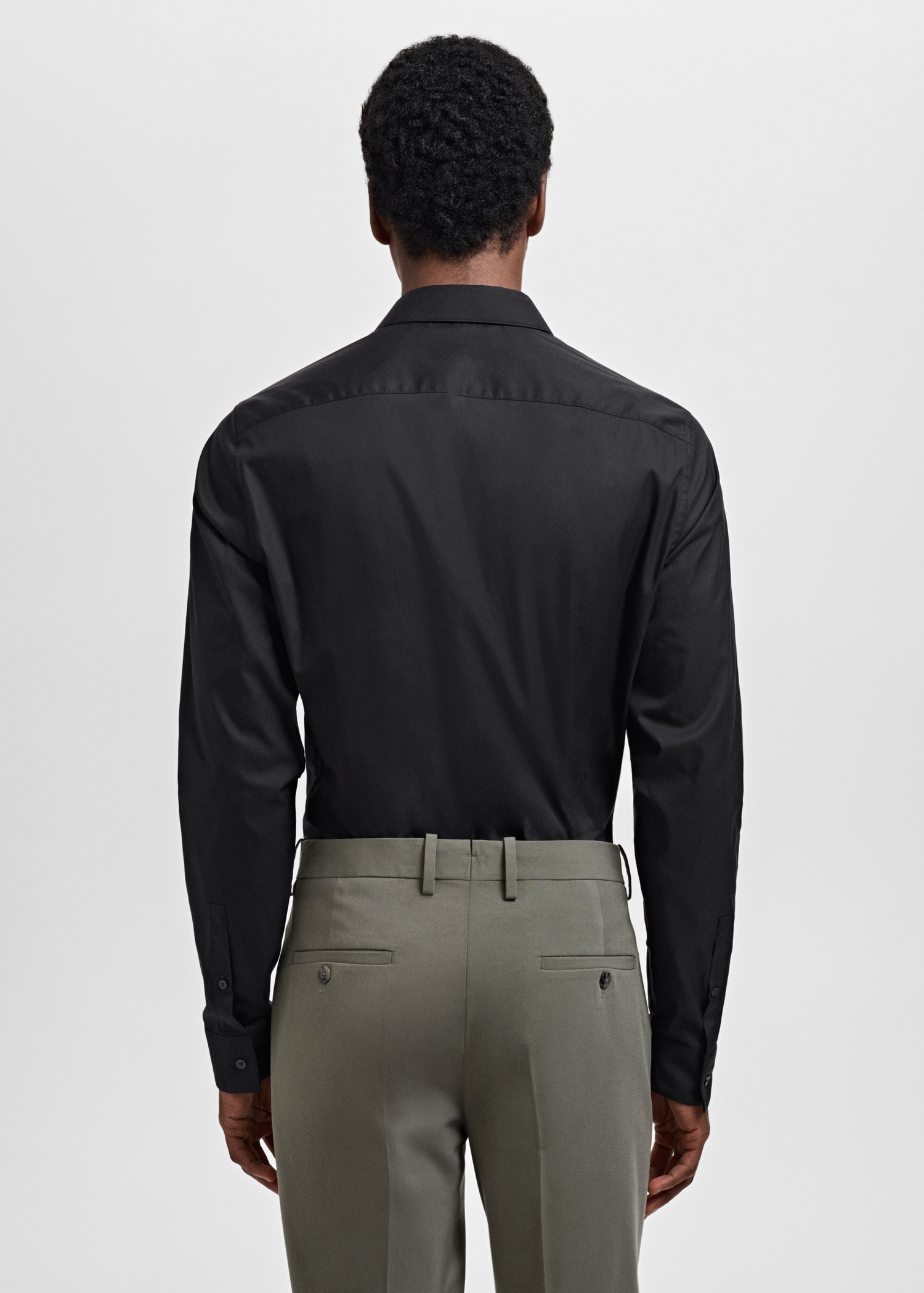 Camisa traje slim fit algodón - Reverso del artículo