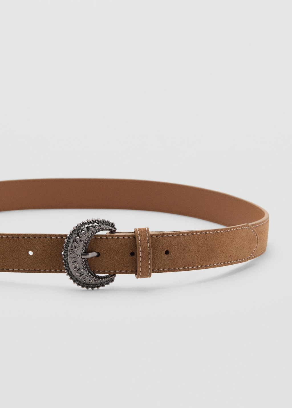 Suede leather belt
