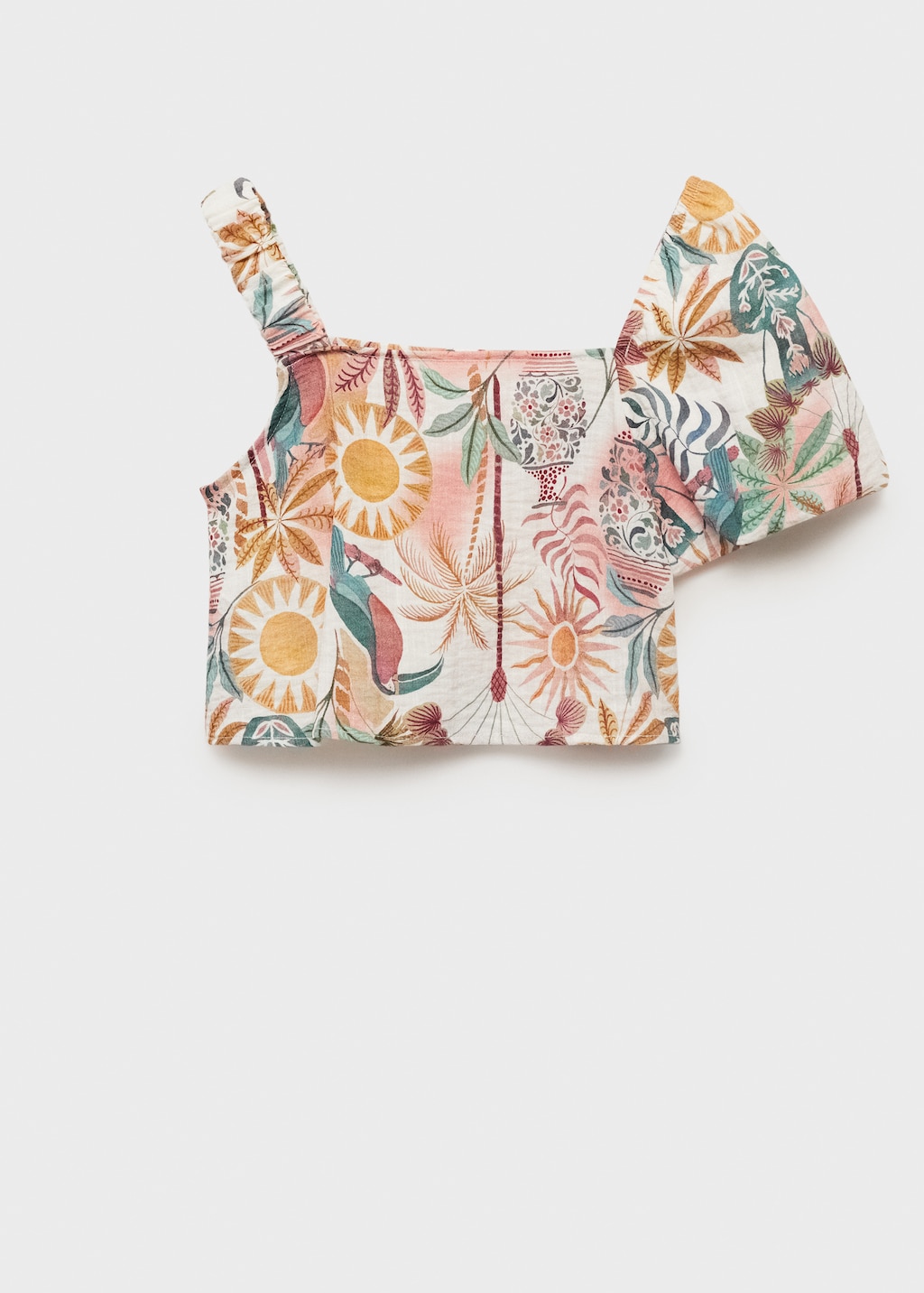 Asymmetrical printed blouse