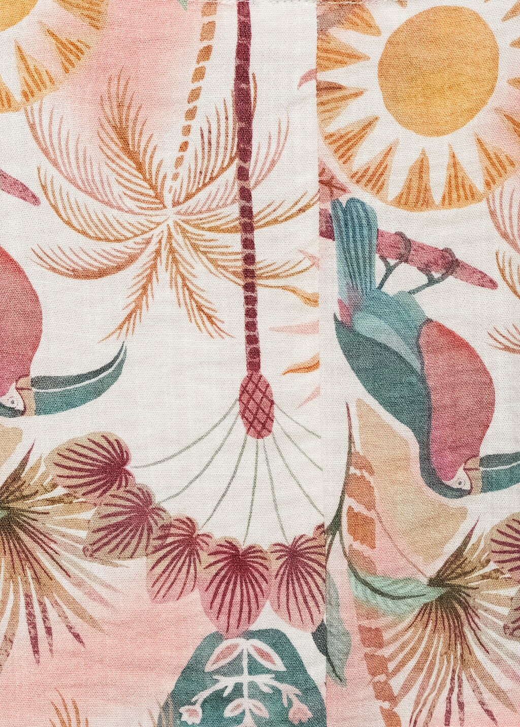 Asymmetrical printed blouse