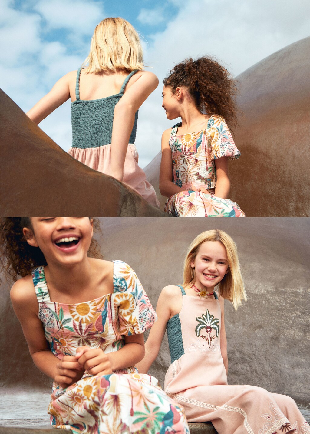 Asymmetrical printed blouse