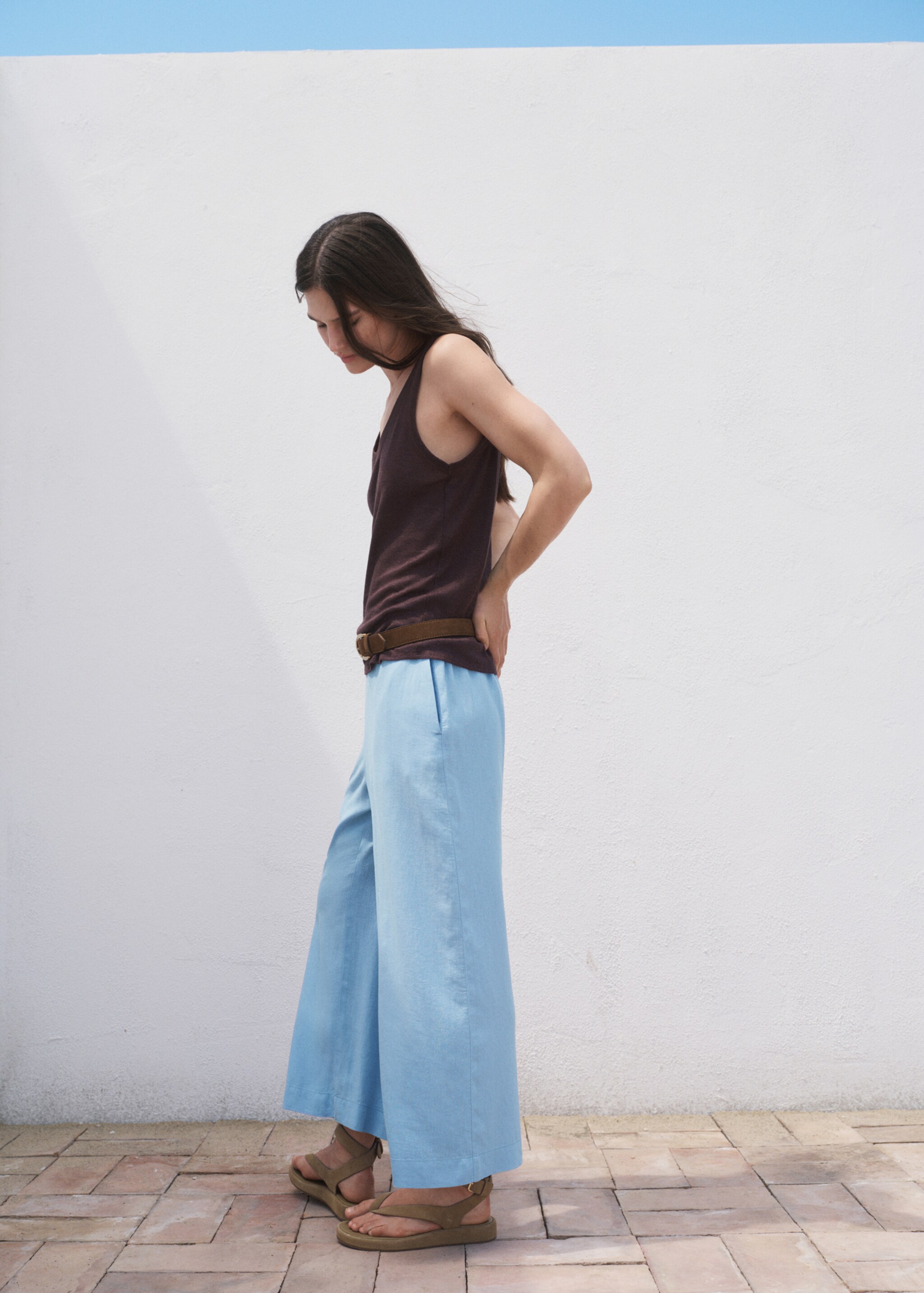 Pantalón crop lino - Detalle del artículo 2