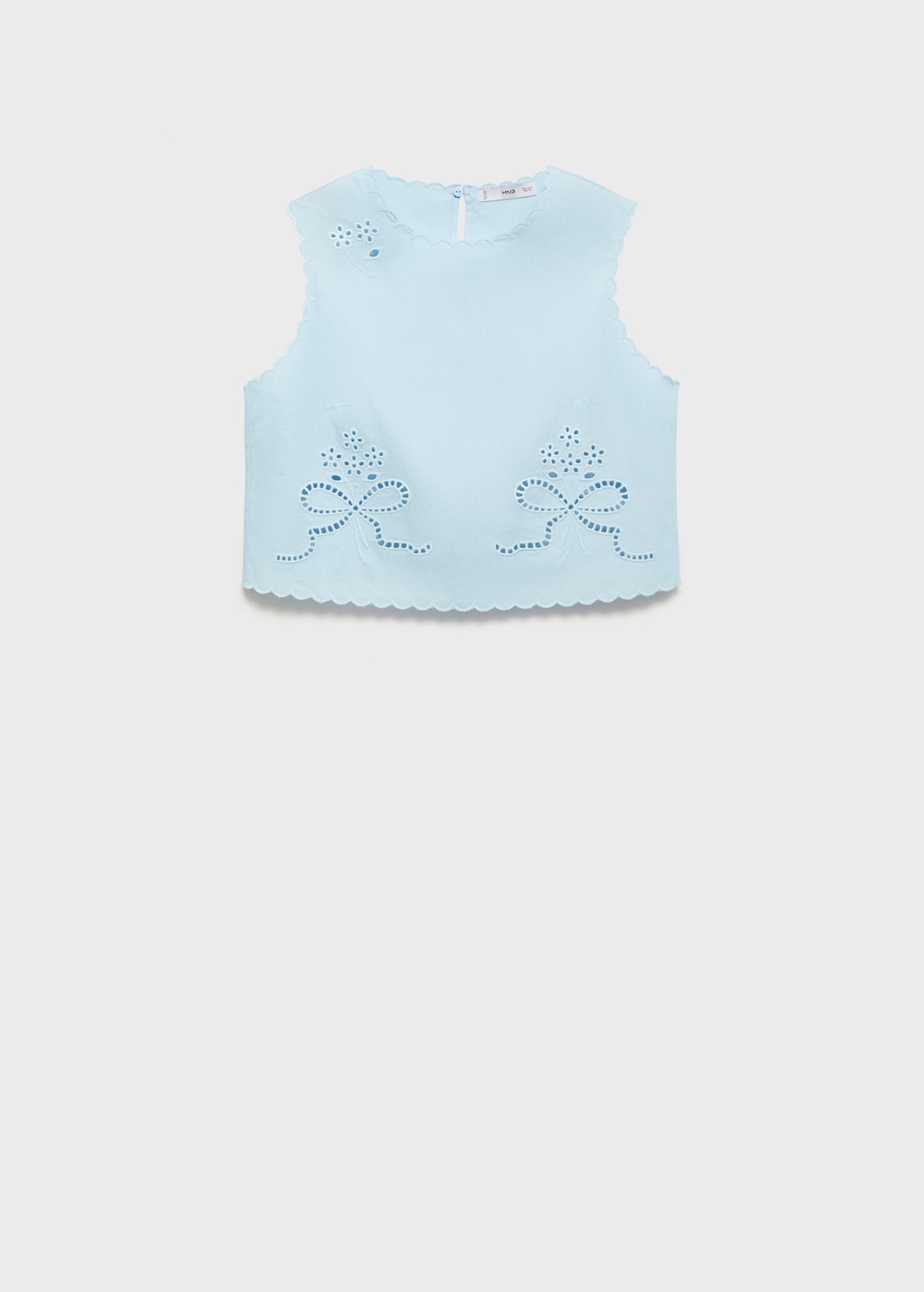 Mango Embroidered crop top