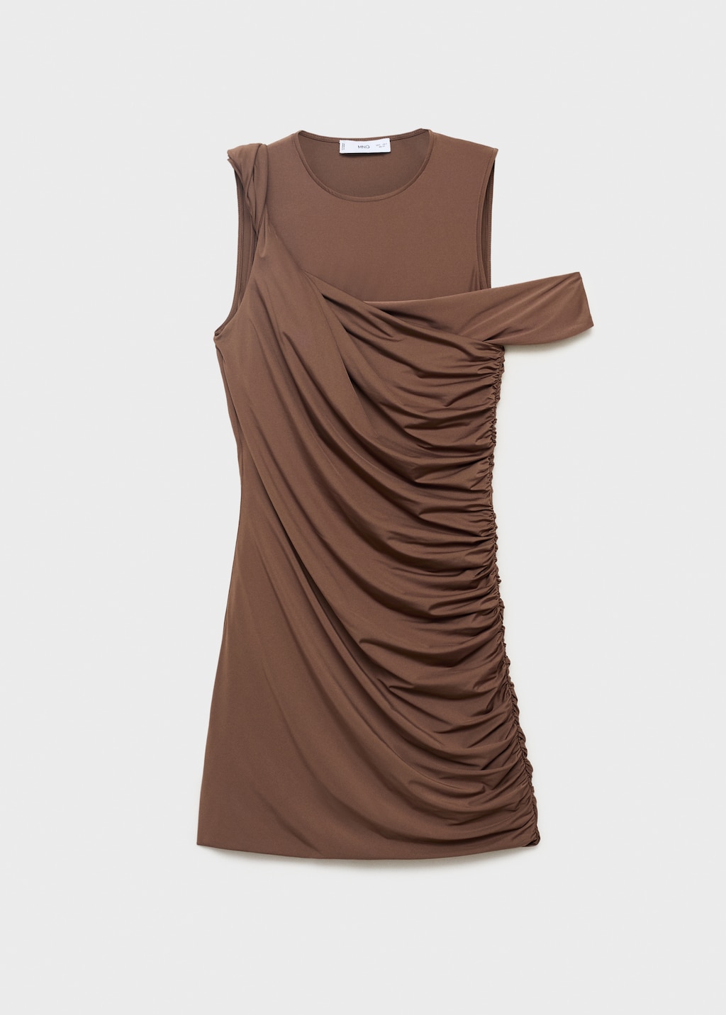 Draped dress with asymmetrical straps - image 5
