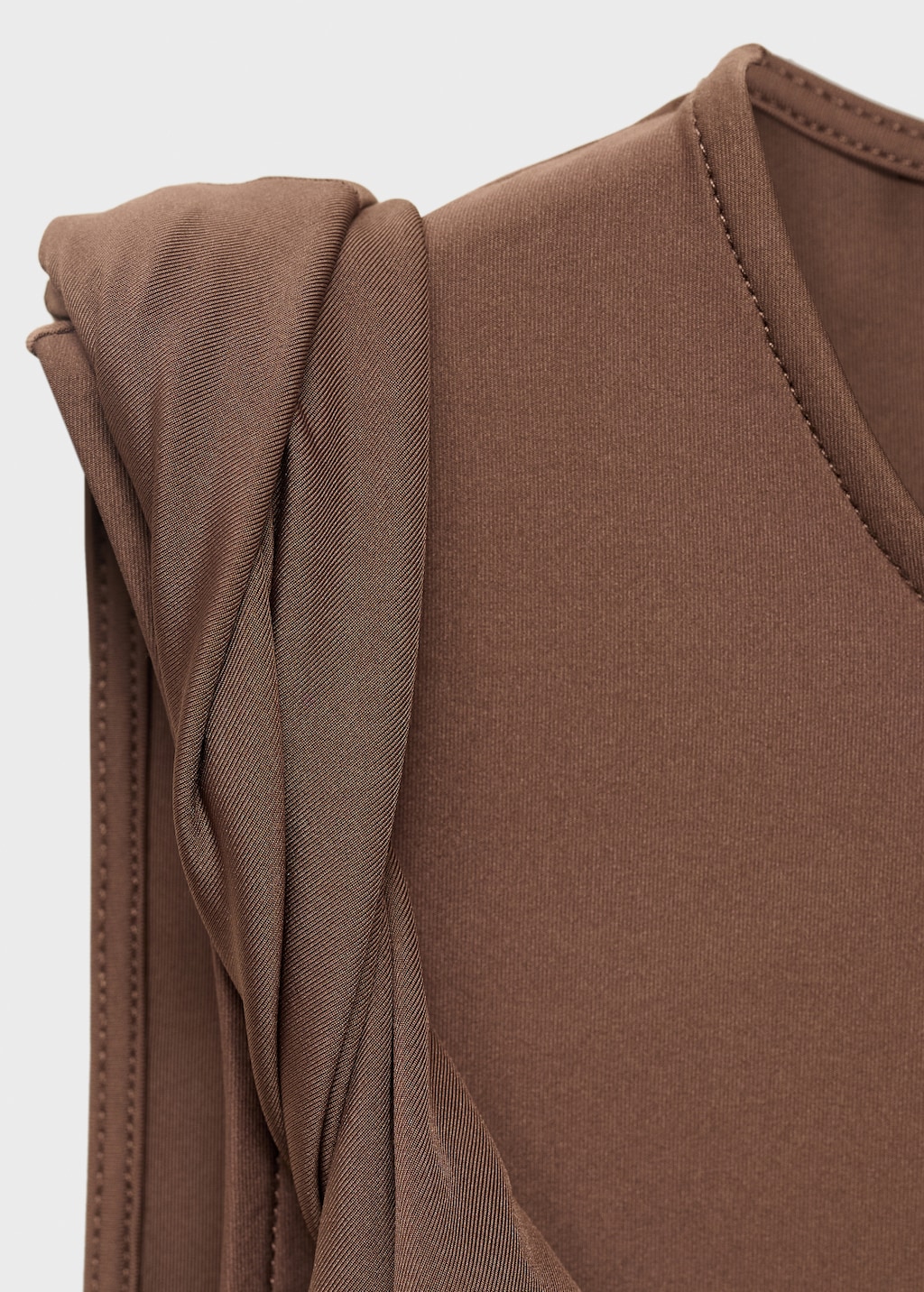 Draped dress with asymmetrical straps