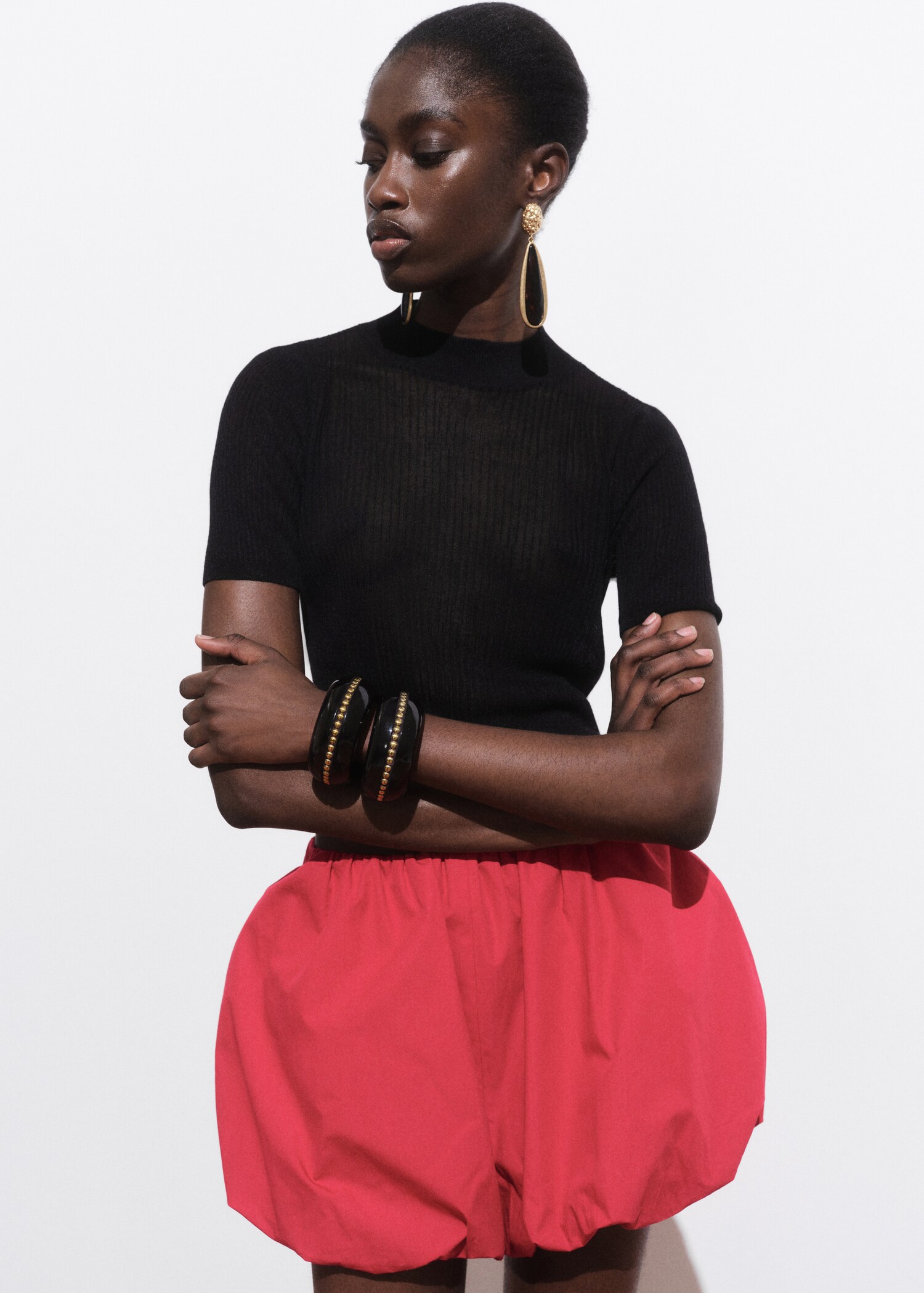 Knitted cropped sweater - Medium plane