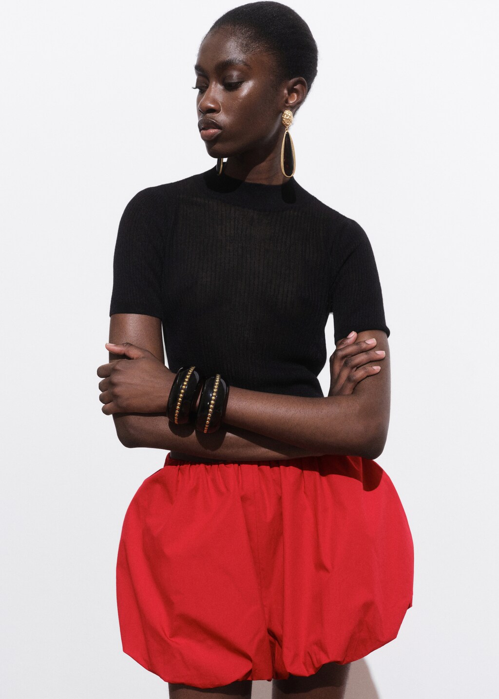 Knitted cropped sweater