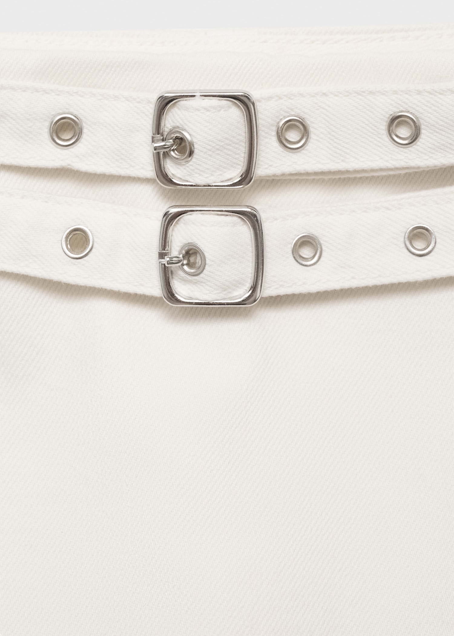 Double-belted denim skort - Details of the article 8