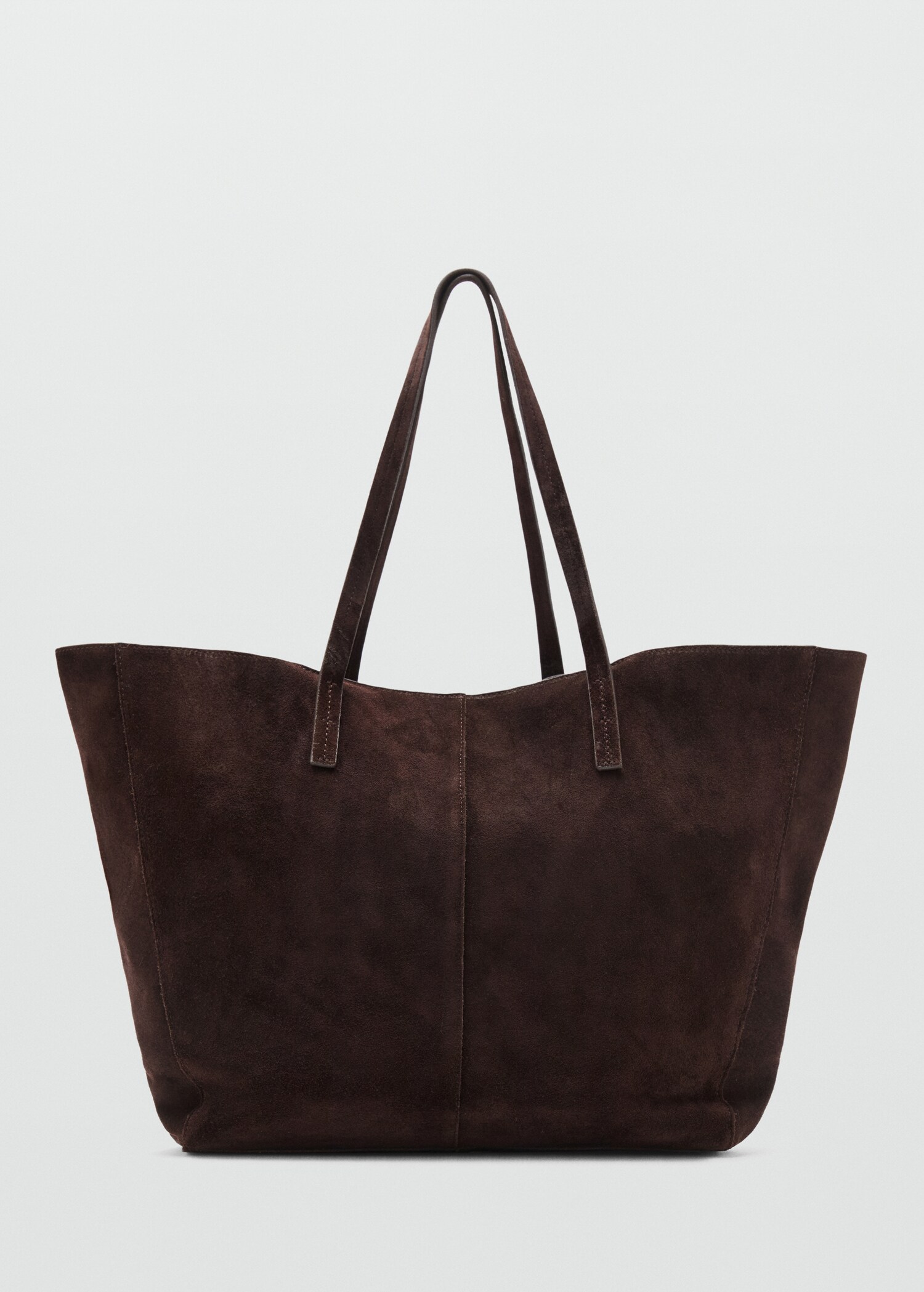 Suede leather shopper bag - Article without model