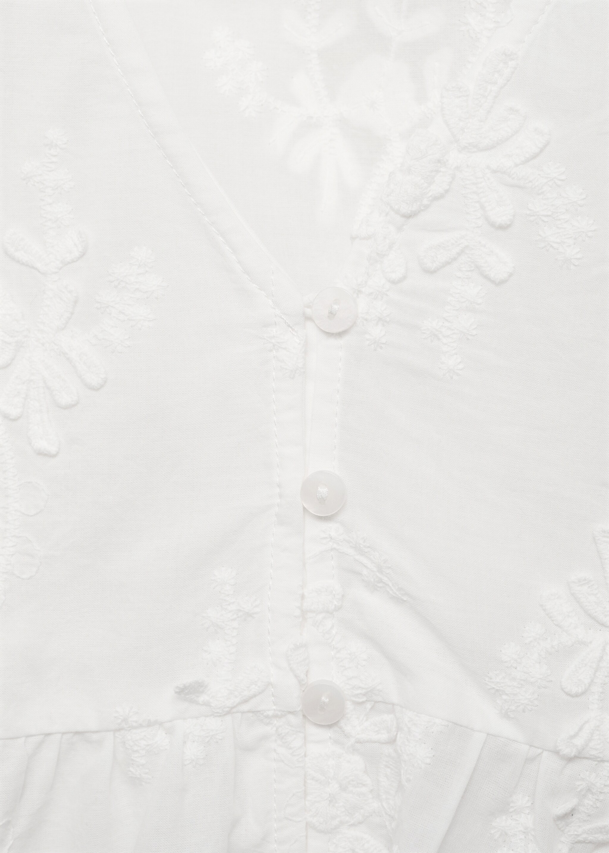 Cotton embroidered blouse - Details of the article 0