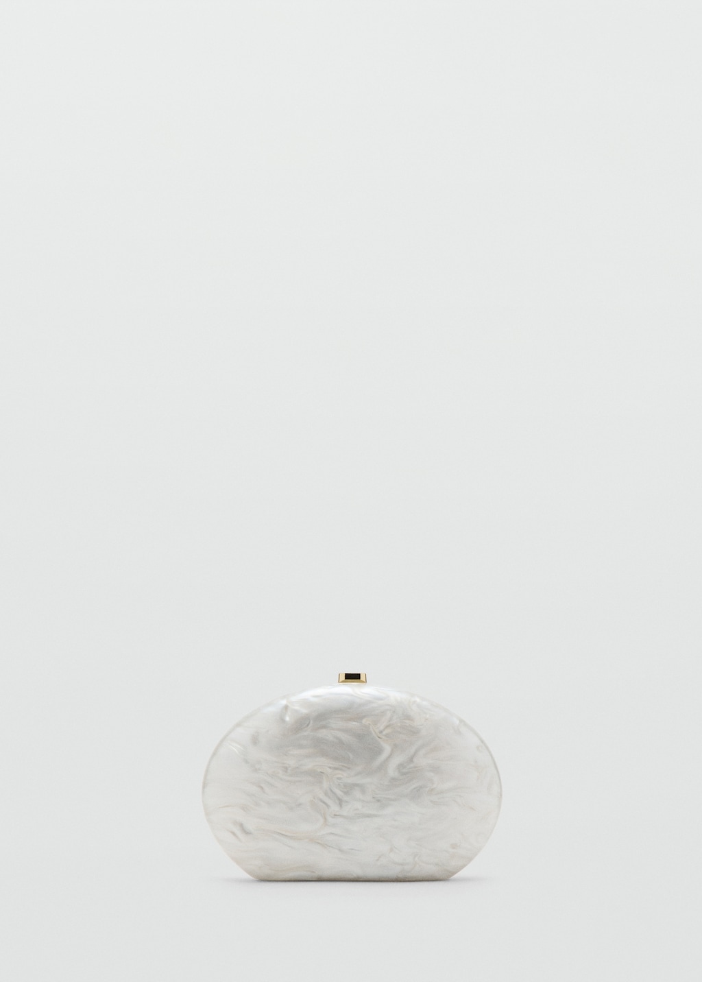 Oval clutch bag