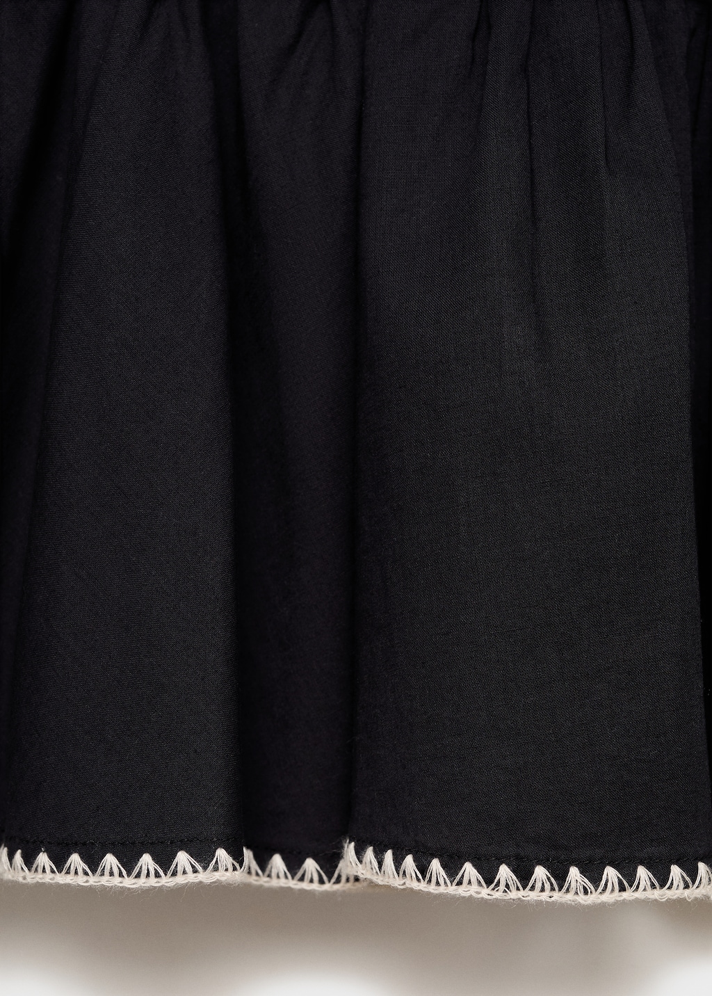 Embroidered ruffled skirt