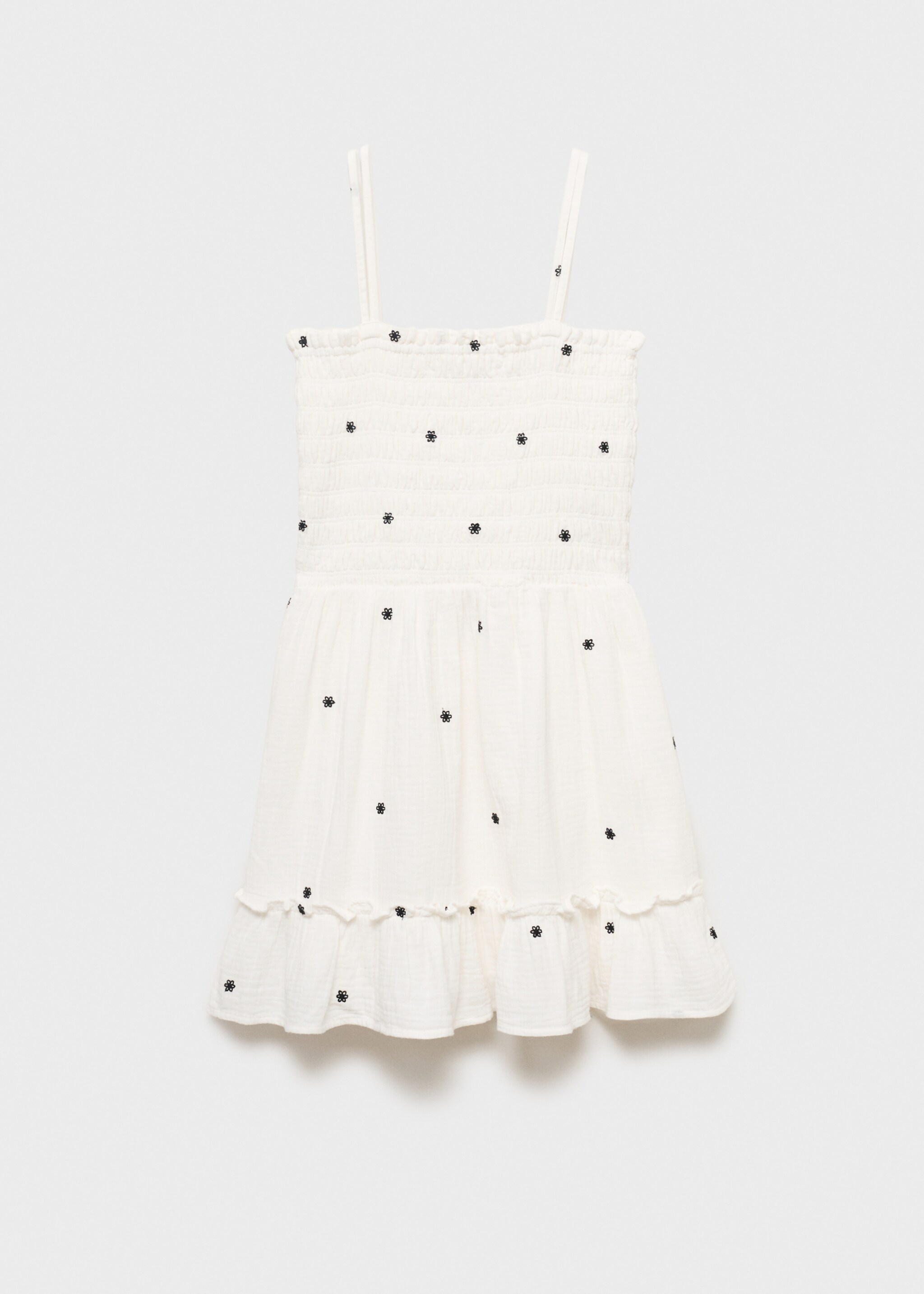 Embroidered cotton dress with floral pattern - Article without model