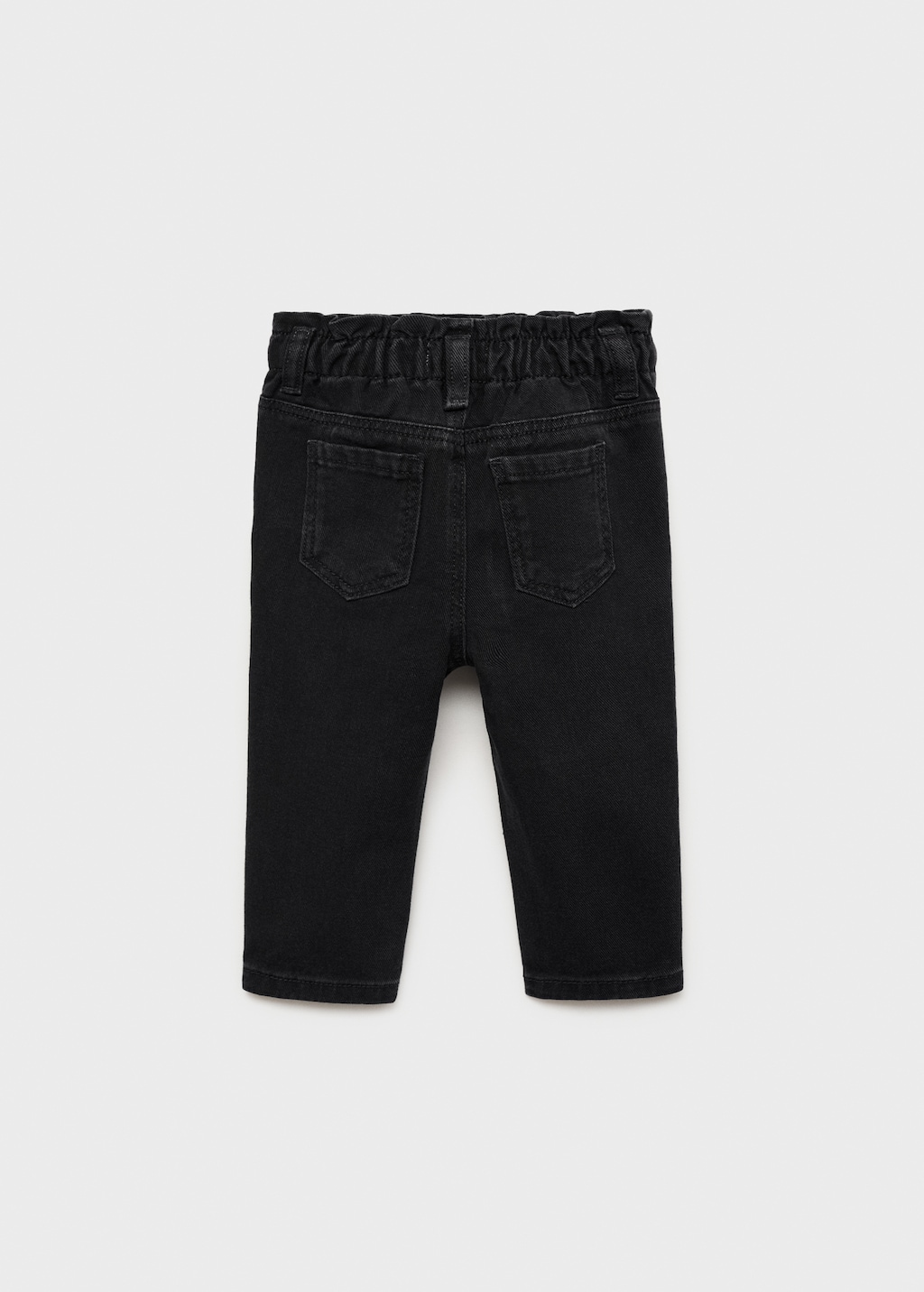 Paper bag jeans with buttons