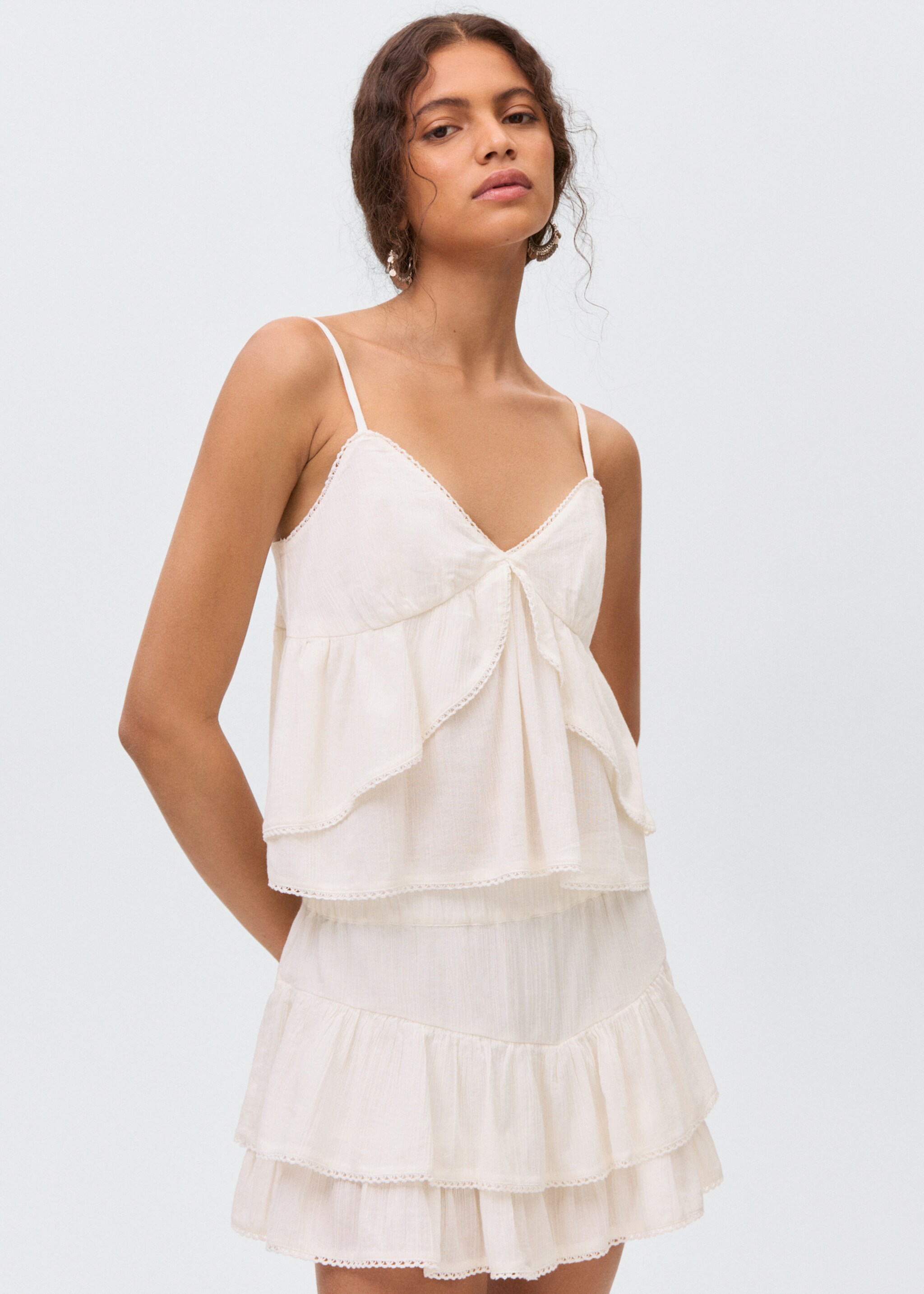 Jupe short volants - Plan moyen