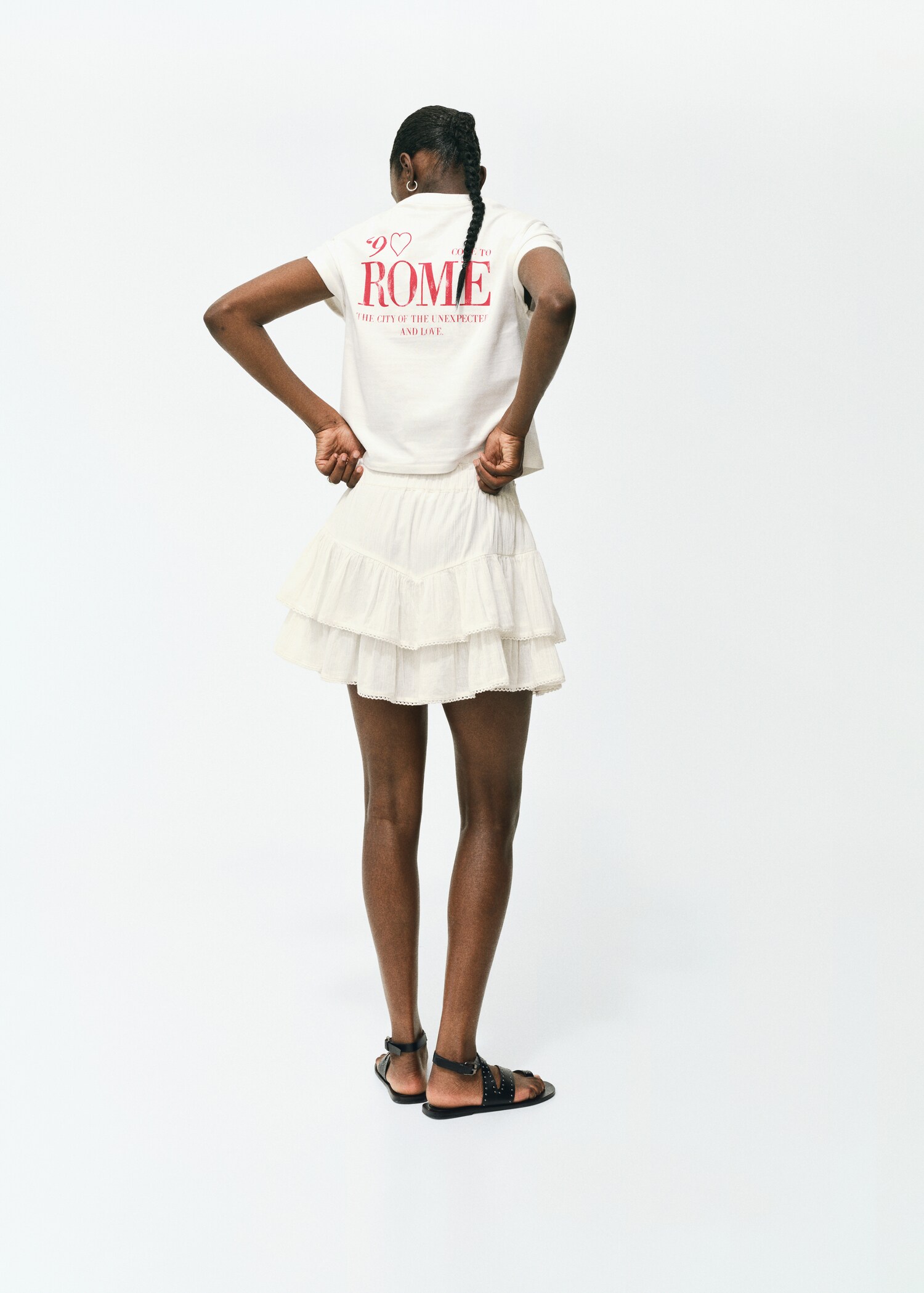 Ruffled trouser skirt - Details of the article 5