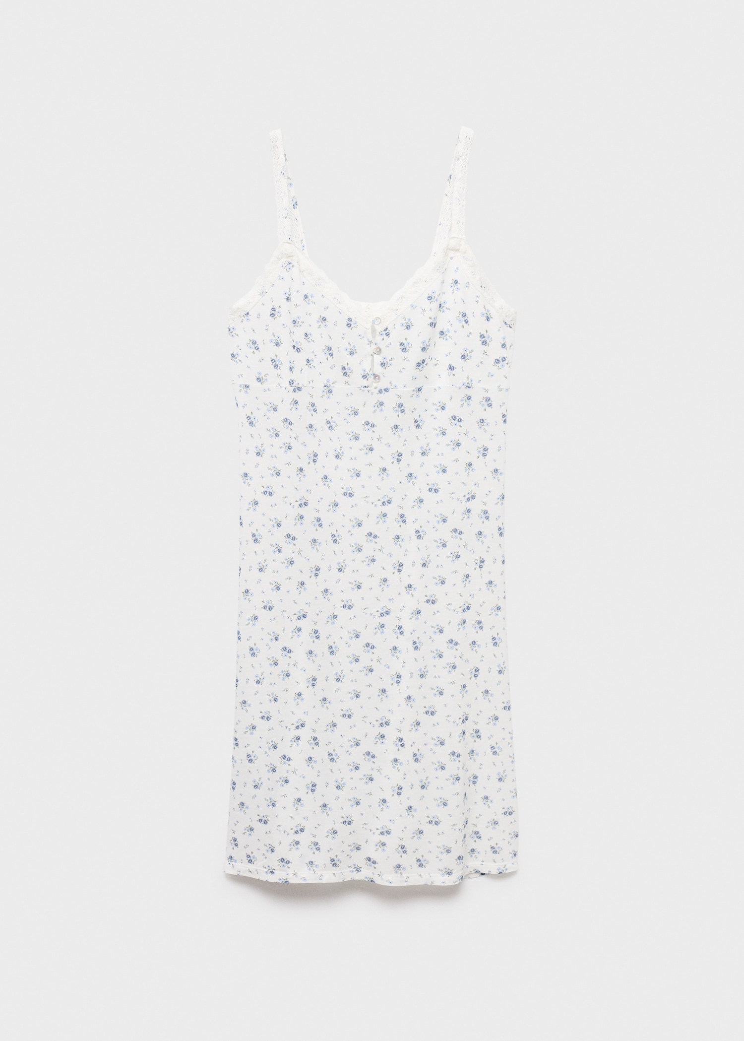 Floral-print lace nightdress - Article without model