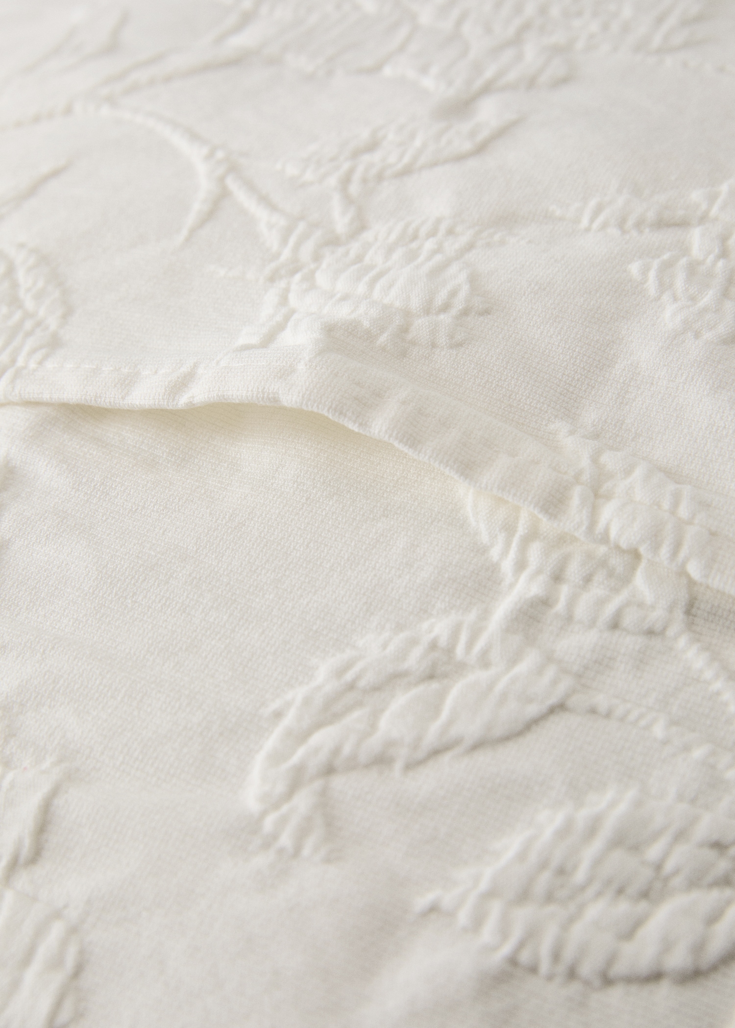 Housse de coussin de lit jacquard avec volant en voile et dentelle 50x50 cm - Détail de l'article 3