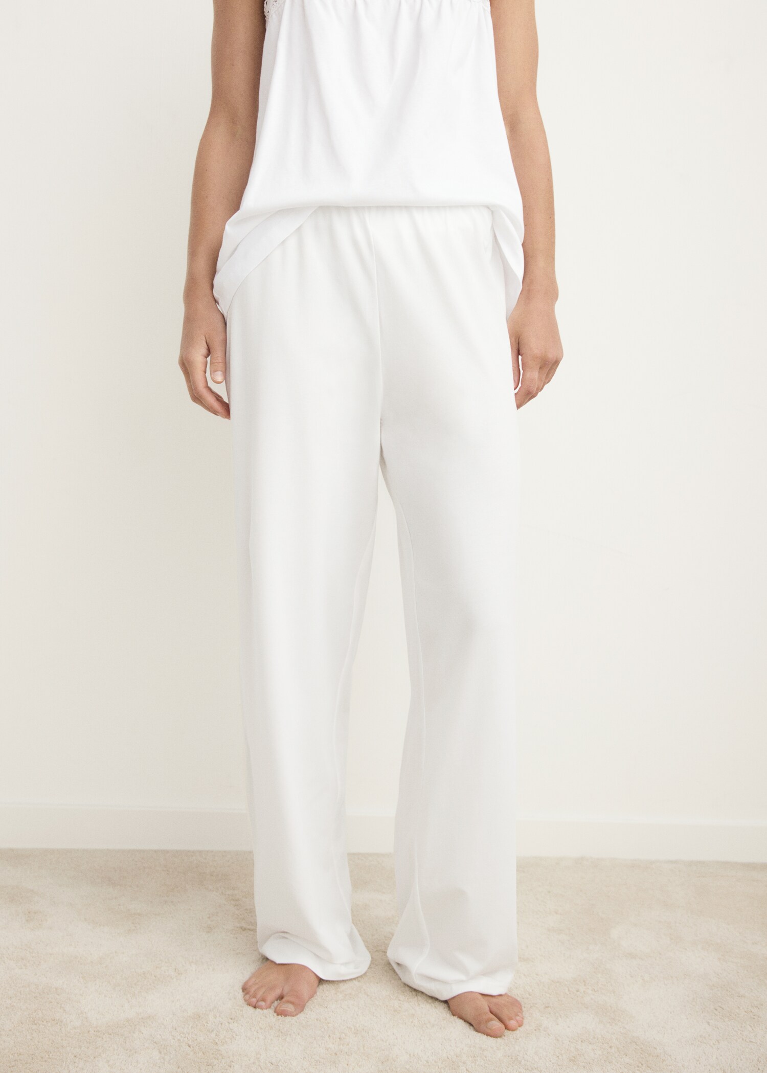 Fluid cotton pyjama bottoms - Medium plane