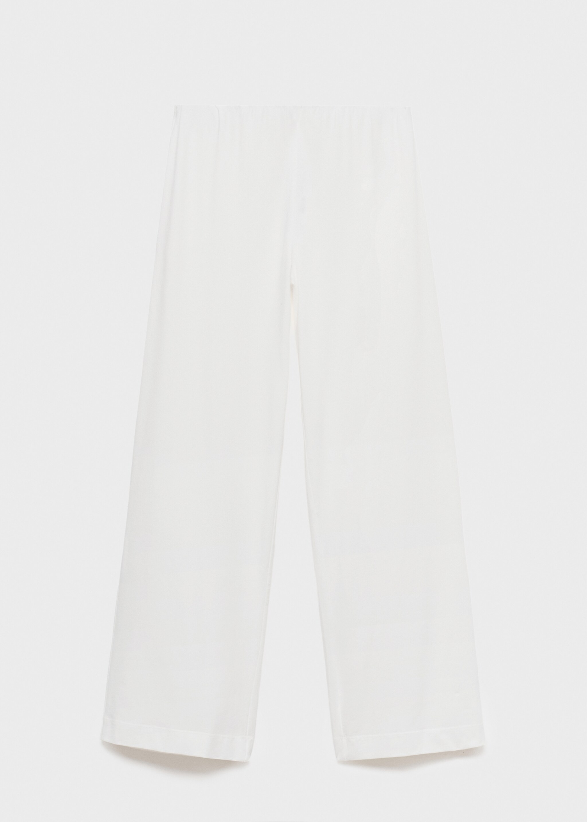 Fluid cotton pyjama bottoms - Article without model, White. Ref: 17081539-00.
